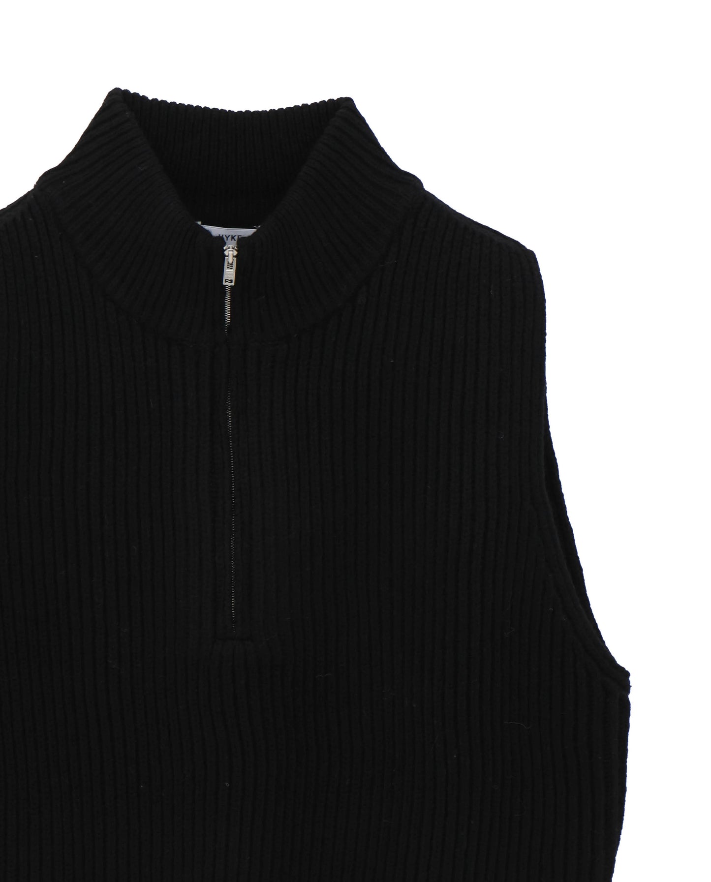 RIBBED KNIT WOOL VEST 11410