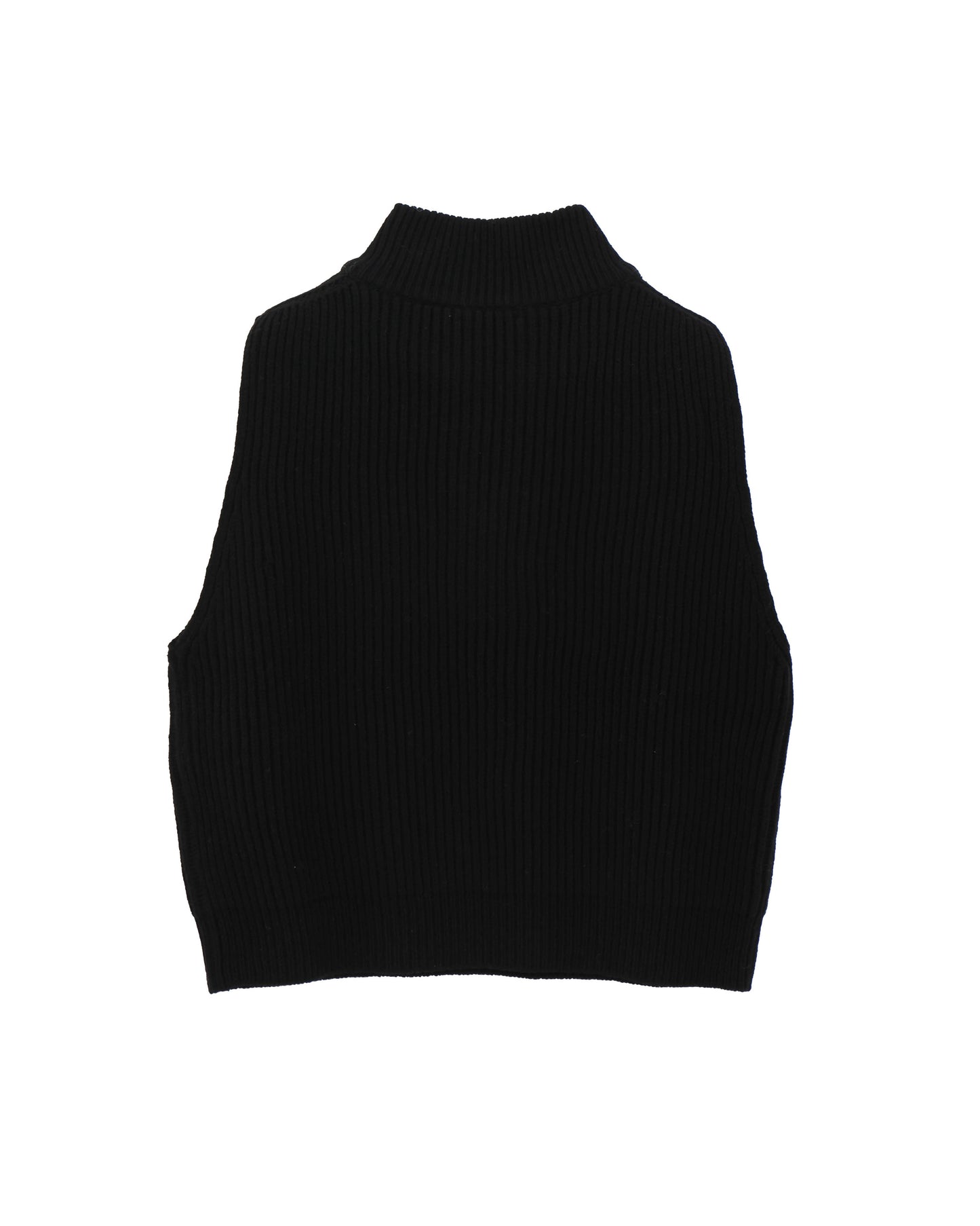 RIBBED KNIT WOOL VEST 11410