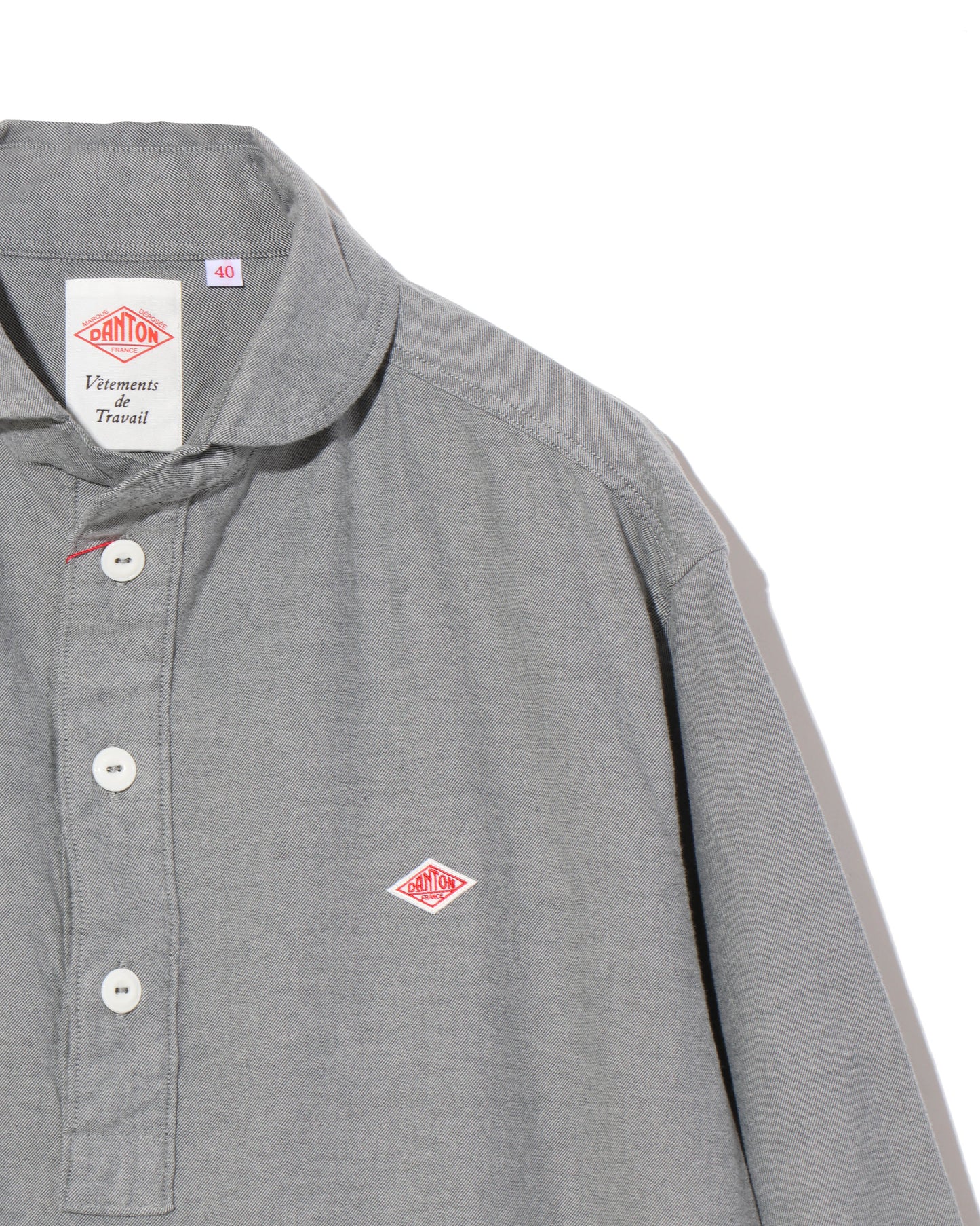 ROUND COLLAR P.O SHIRT L/S