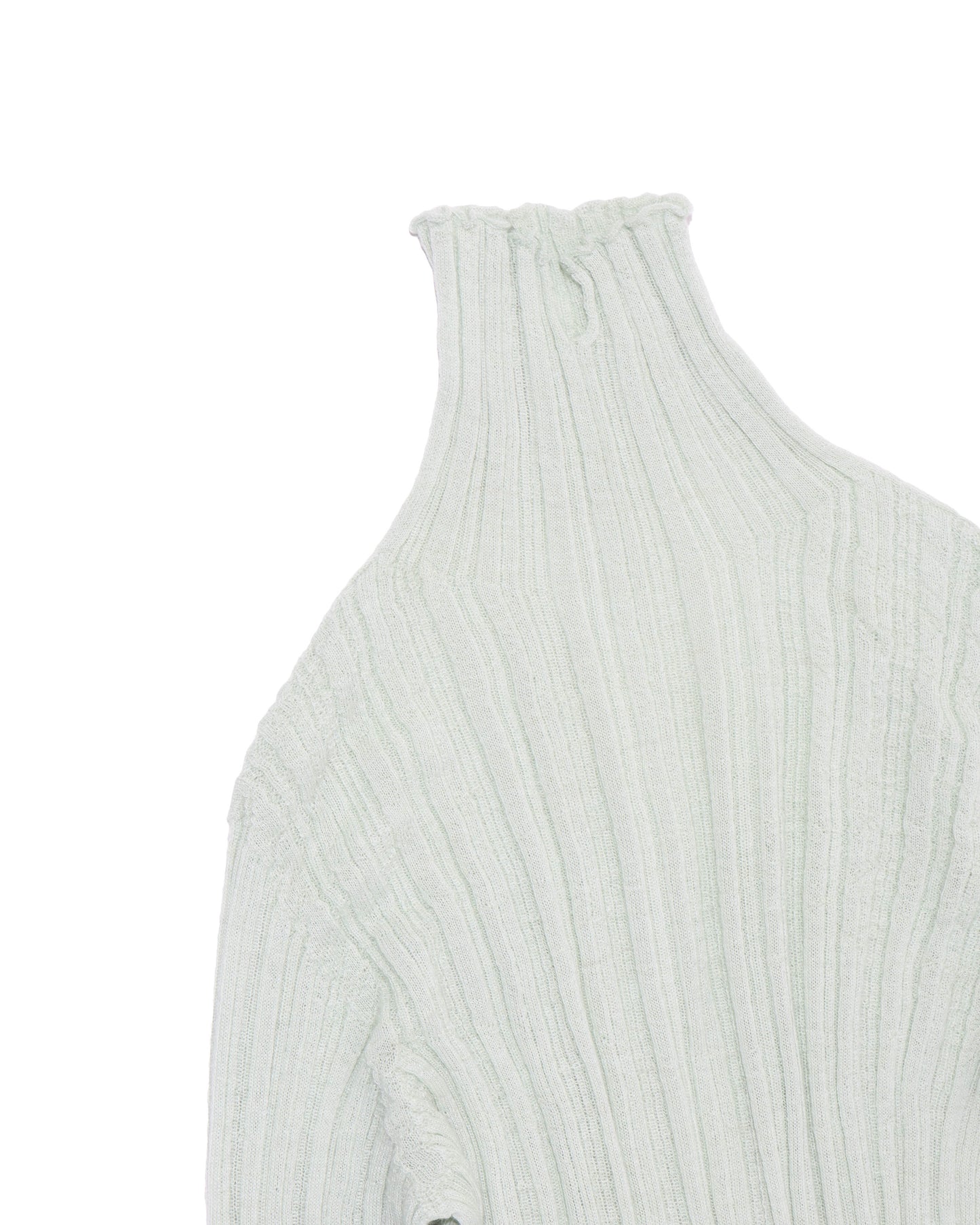 royal baby alpaca random ribbed-knit high-neck P/O