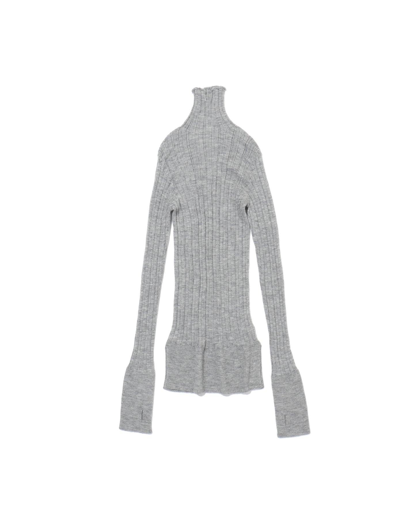 royal baby alpaca random ribbed-knit high-neck P/O