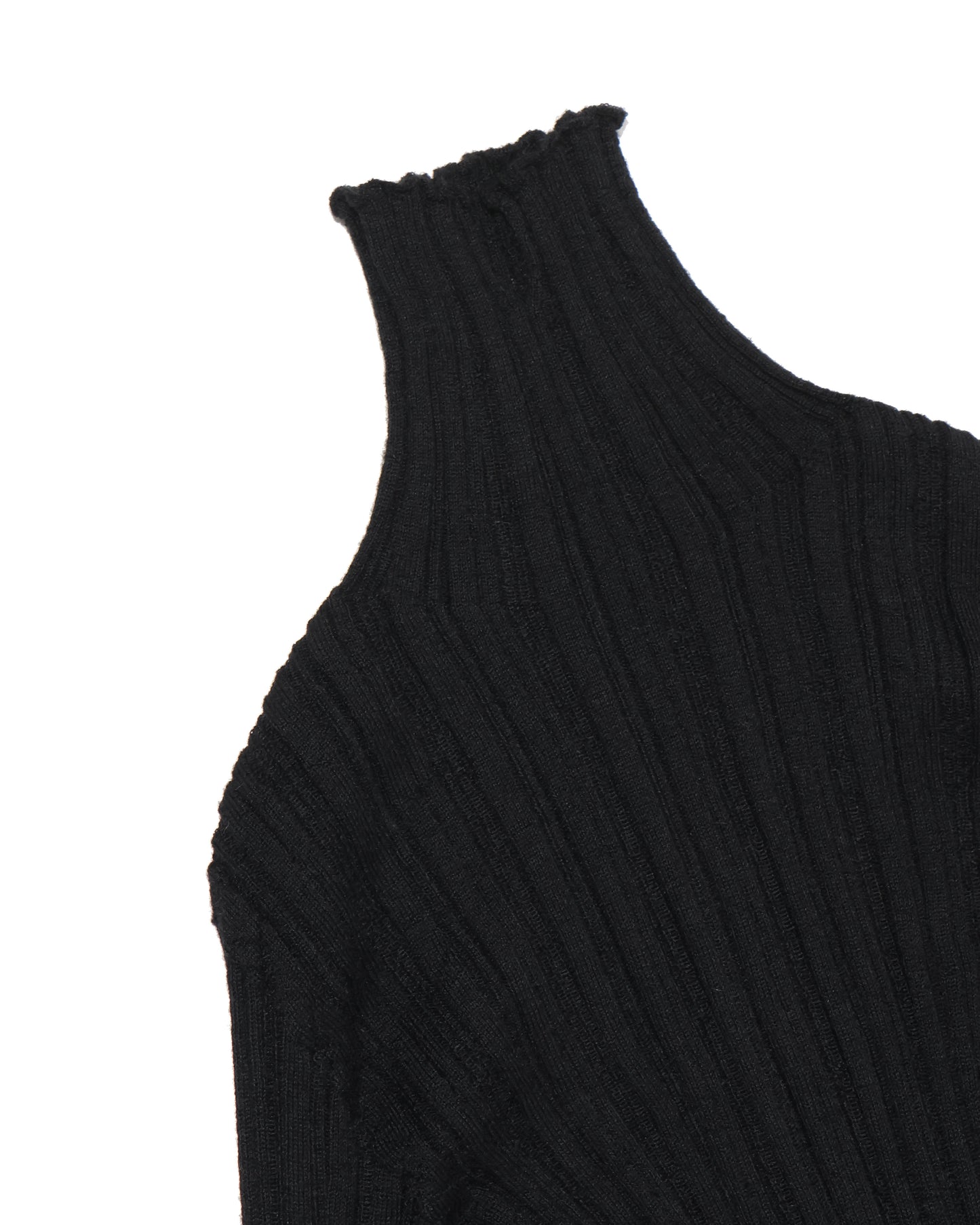 royal baby alpaca random ribbed-knit high-neck P/O