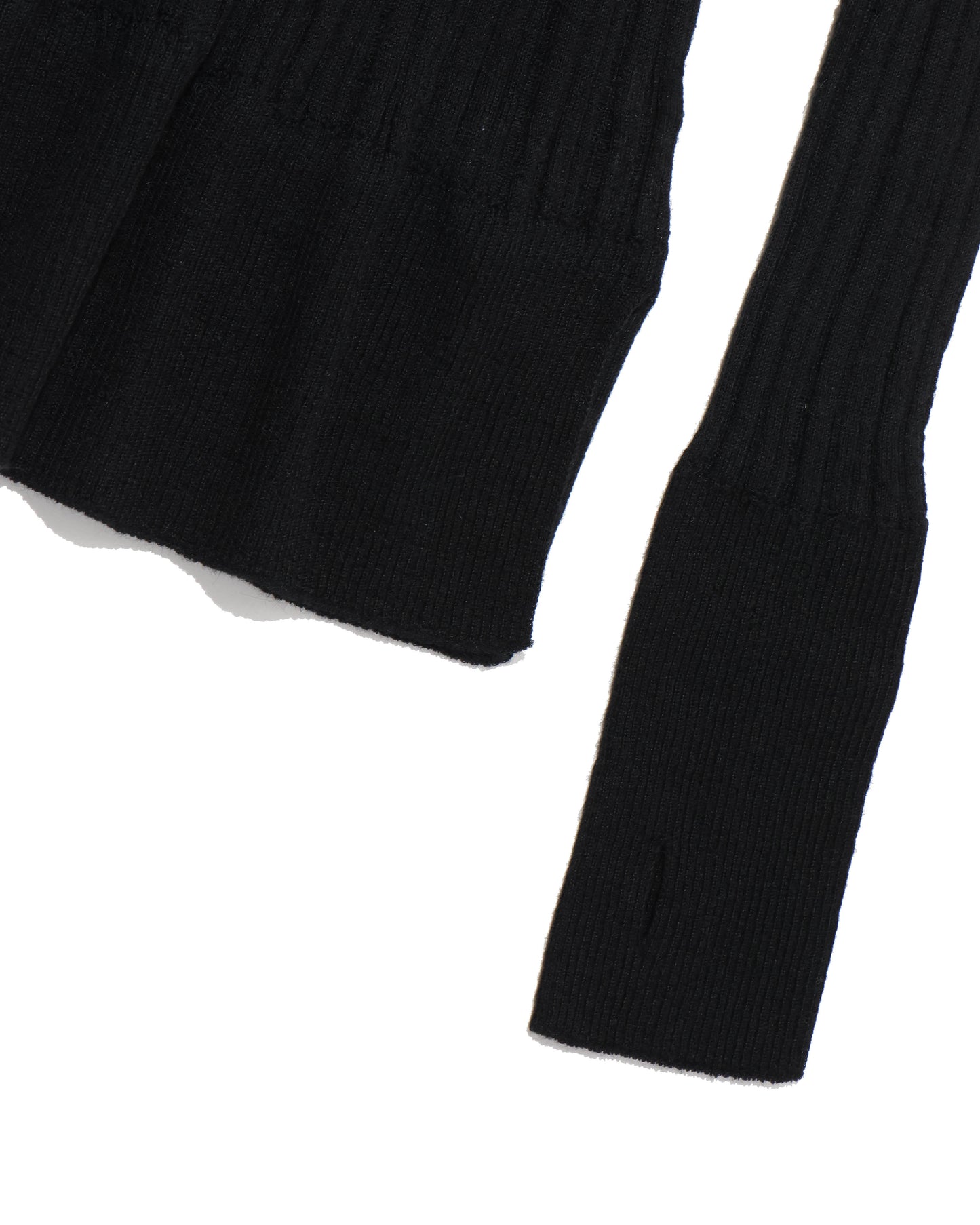 royal baby alpaca random ribbed-knit high-neck P/O
