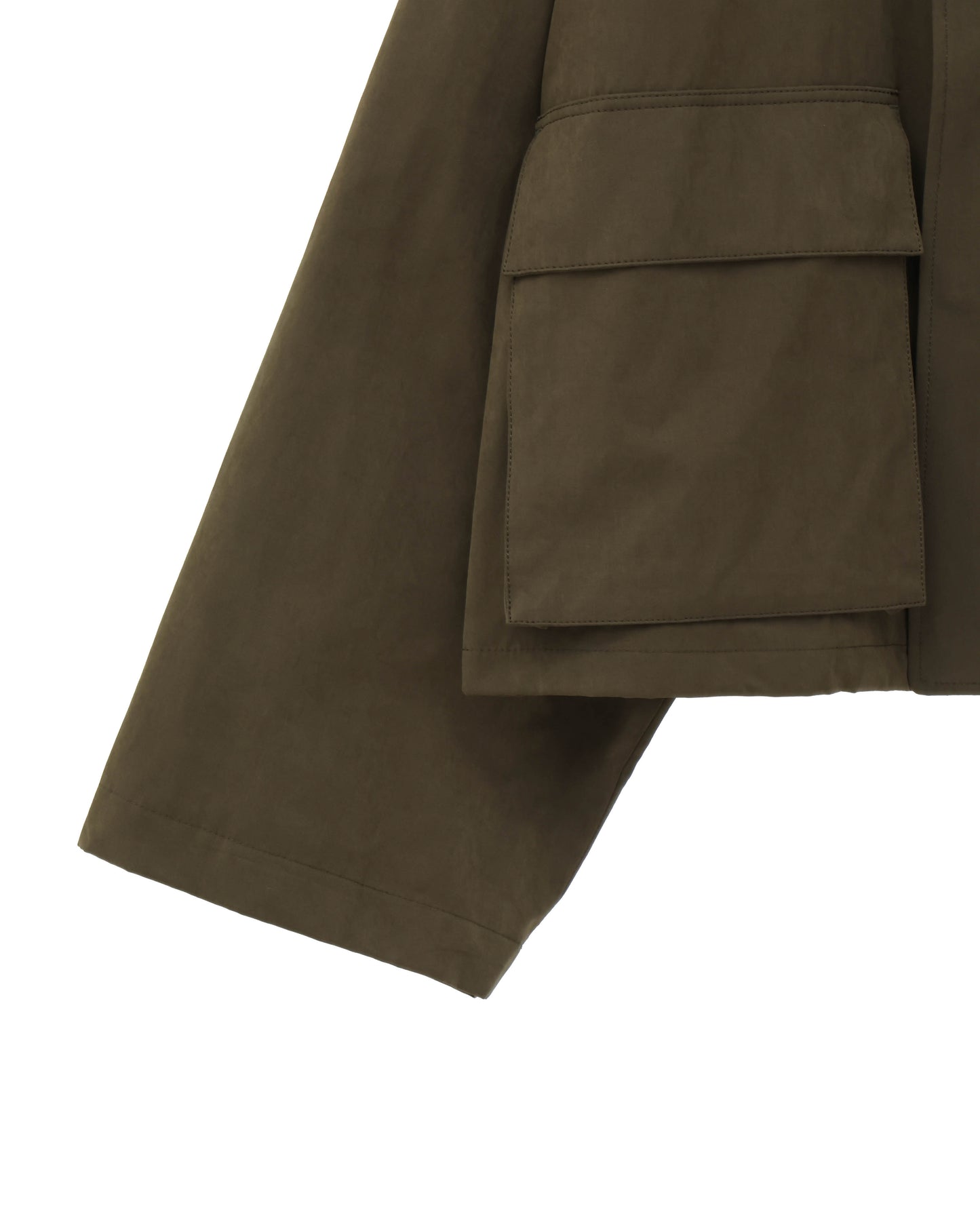 WAXED HIGH DENSITY CLOTH SHORT JACKET