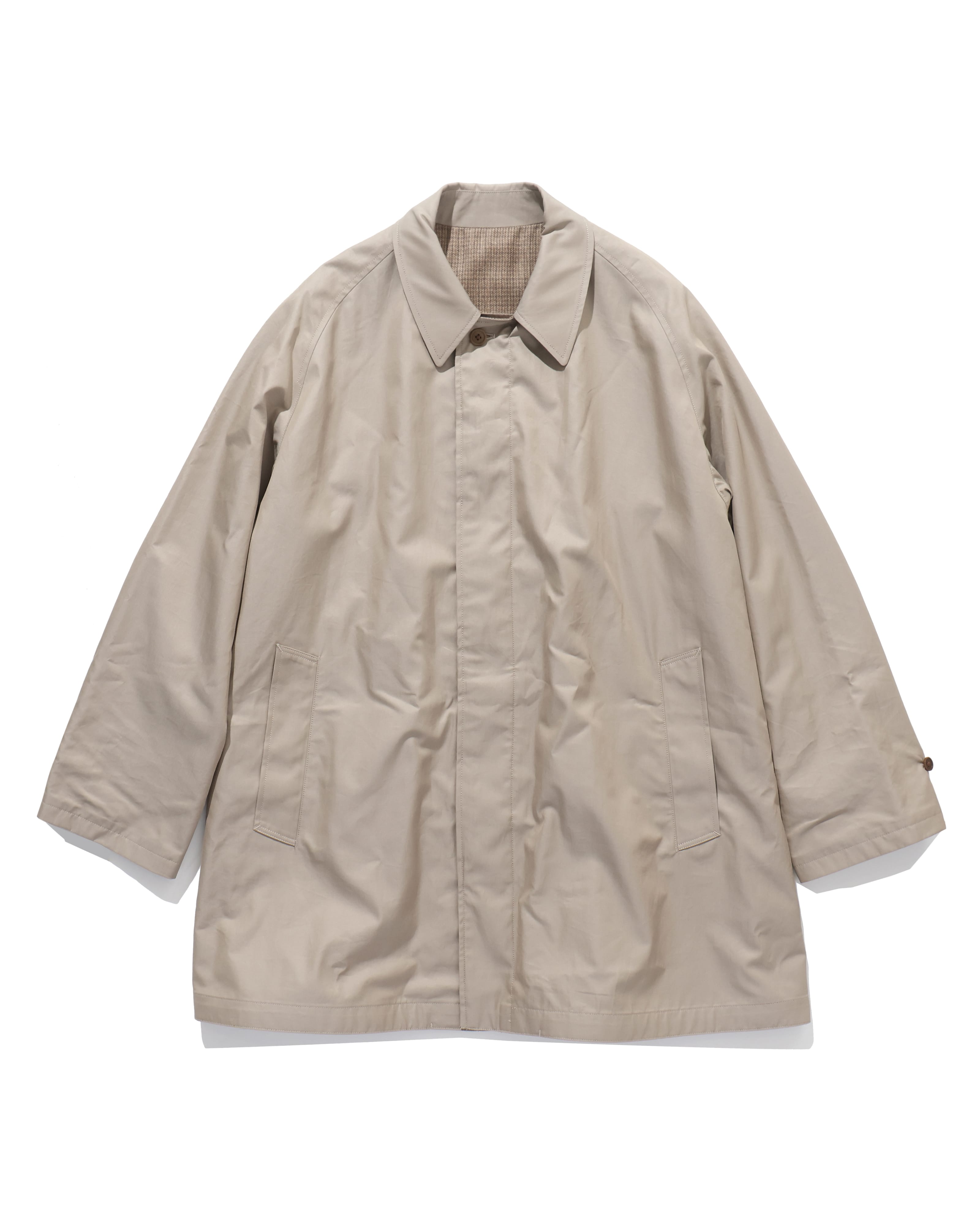 Reversible Short Walker Coat KHAKI×GUNCLUB CHECK – TIME AFTER TIME