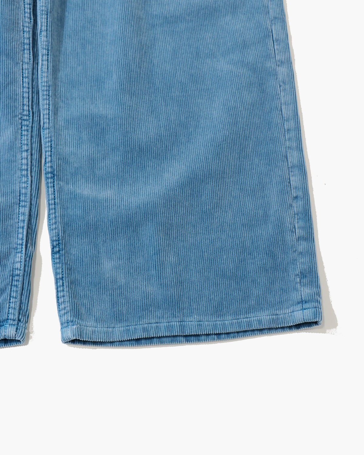 GARMENT-DYED FINX CORDUROY 5P WIDE PANTS DUSTY BLUE