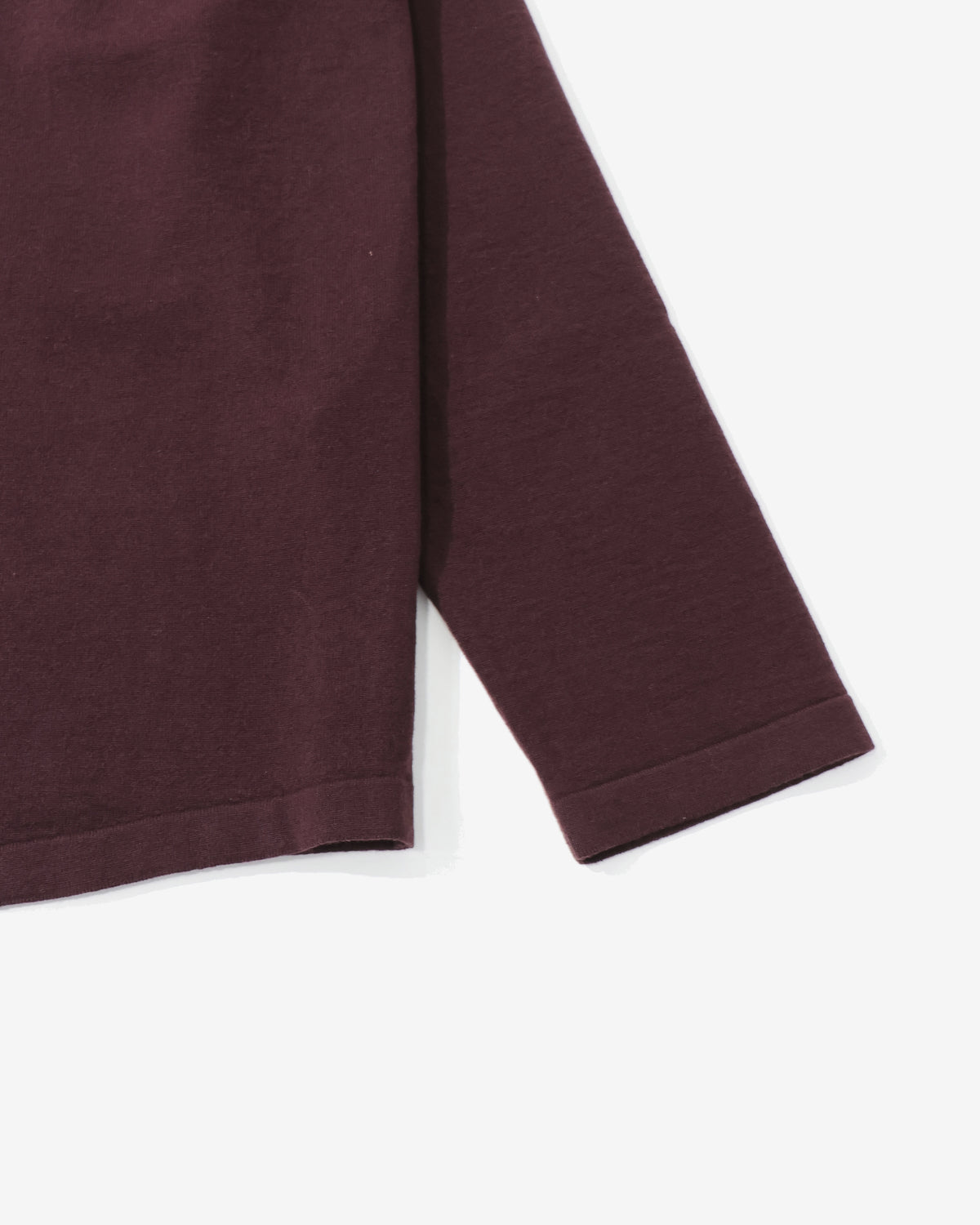 HIGH TWIST WOOL KNIT SHIRT CARDIGAN RED BROWN
