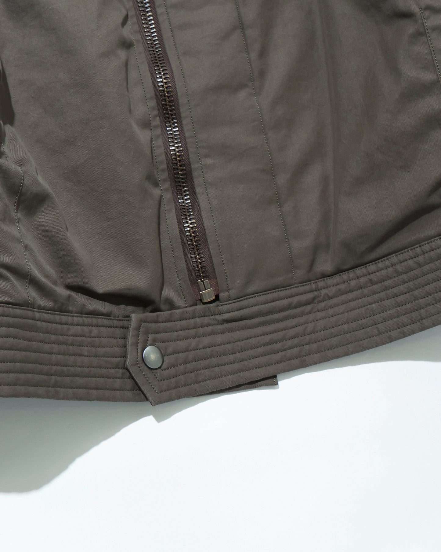 WASHED FINX COTTON GABARDINE FLIGHT BLOUSON DEEP OLIVE