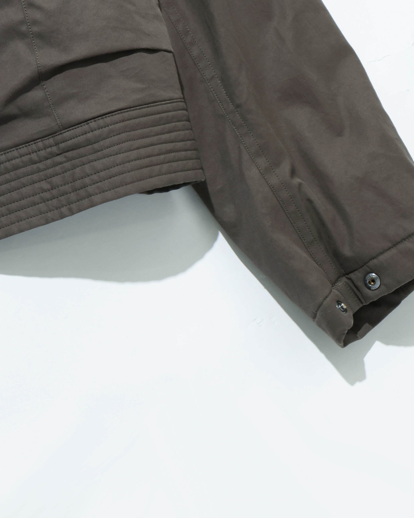 WASHED FINX COTTON GABARDINE FLIGHT BLOUSON DEEP OLIVE