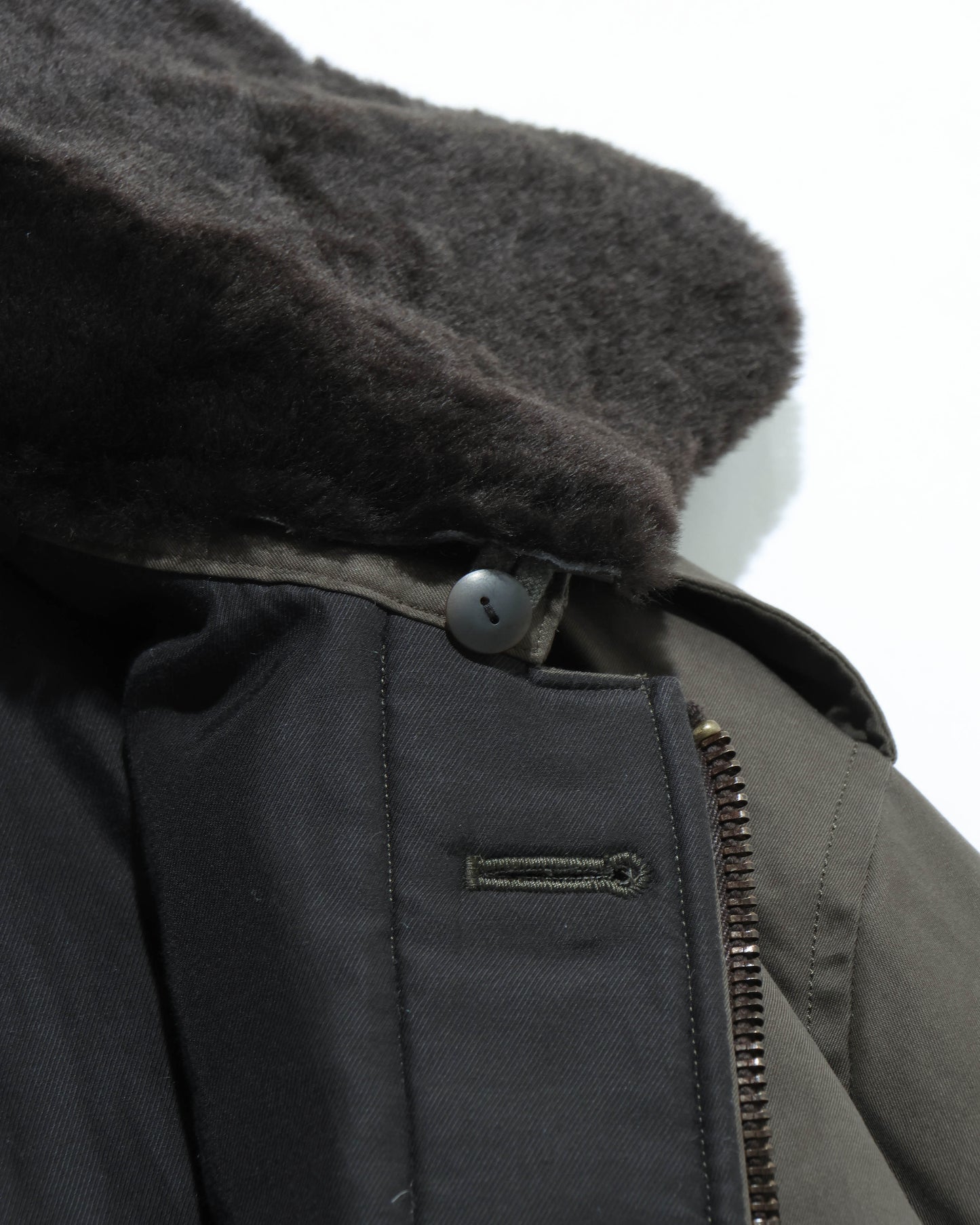 WASHED FINX COTTON GABARDINE FLIGHT BLOUSON DEEP OLIVE