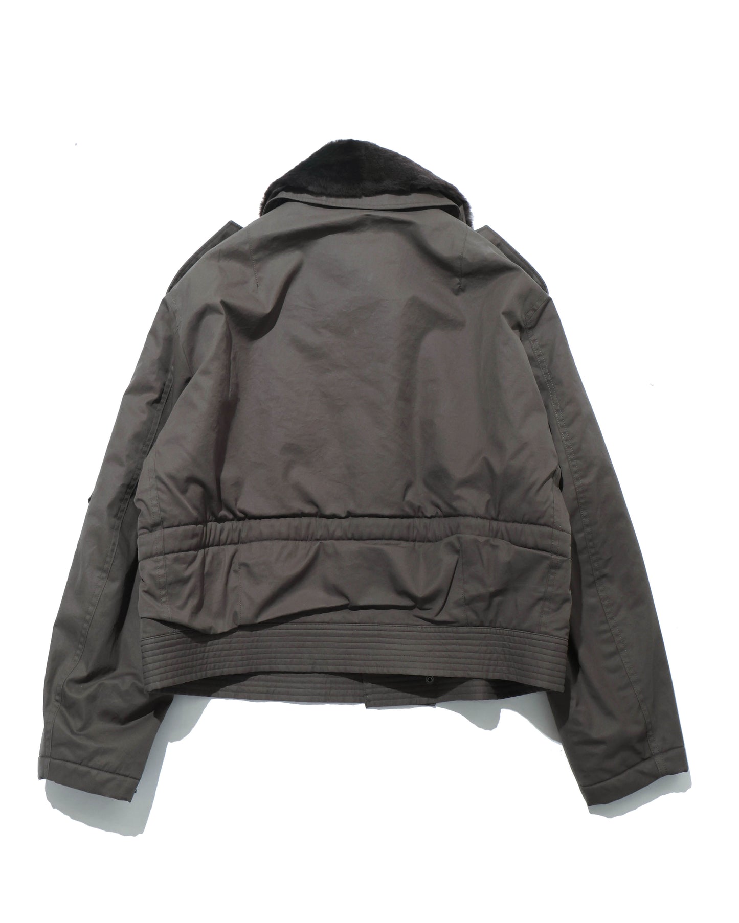 WASHED FINX COTTON GABARDINE FLIGHT BLOUSON DEEP OLIVE