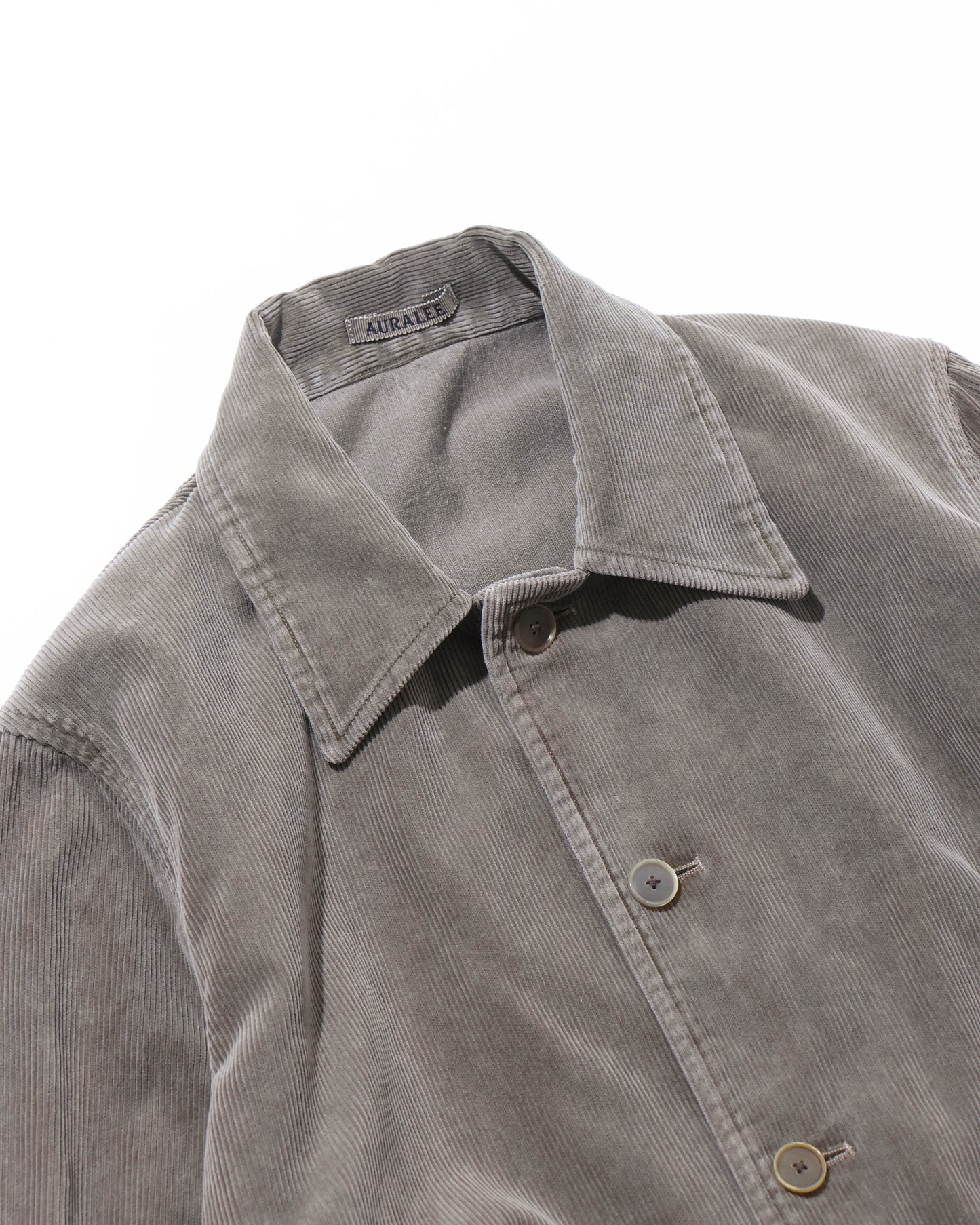 PIGMENT DYED FINX CORDUROY BLOUSON OLIVE BROWN