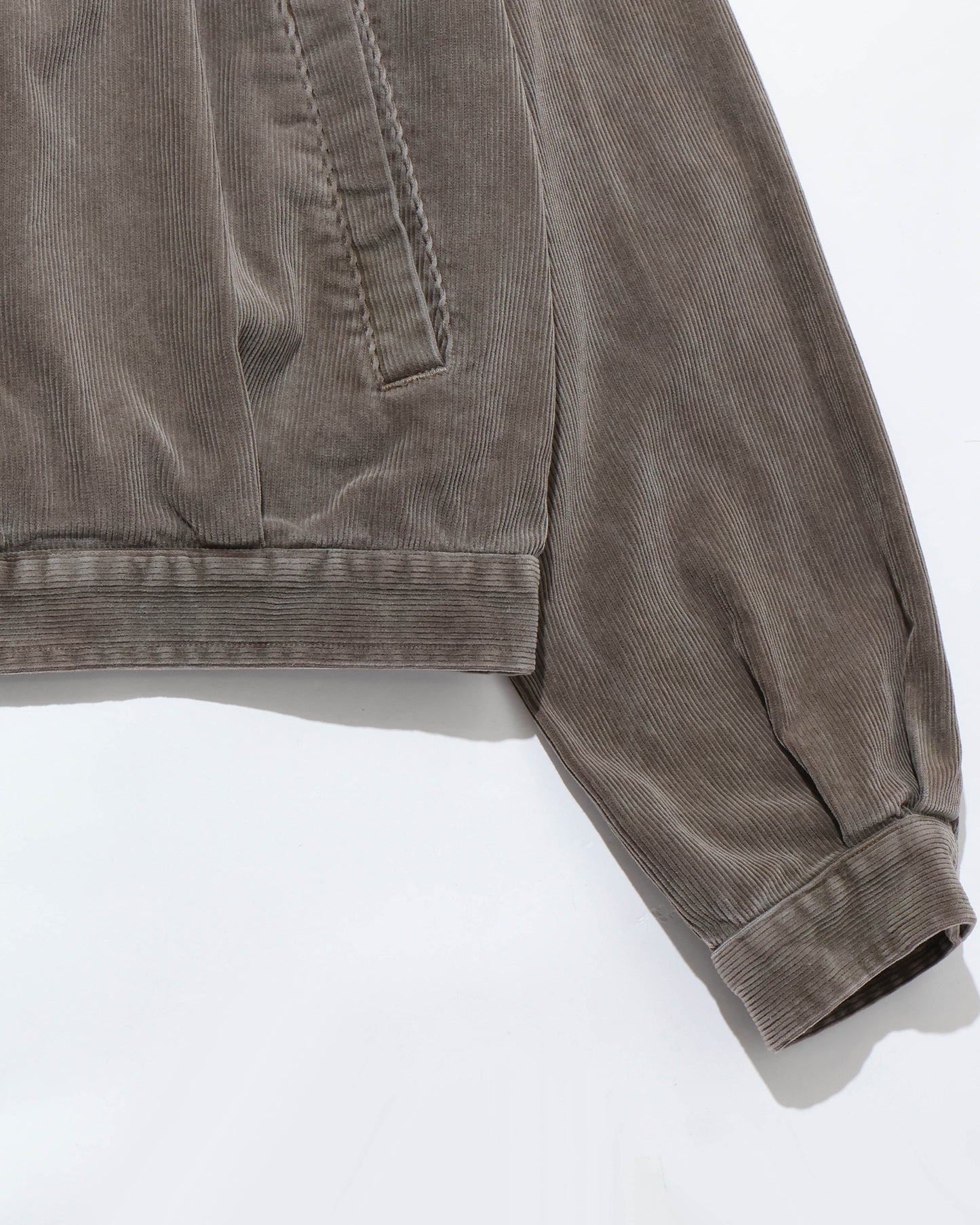 PIGMENT DYED FINX CORDUROY BLOUSON OLIVE BROWN