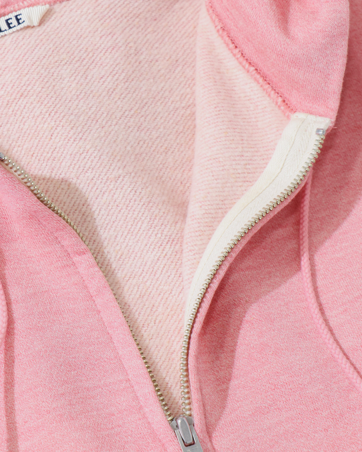 HIGH TWIST COMPACT SWEAT ZIP PARKER TOP PINK
