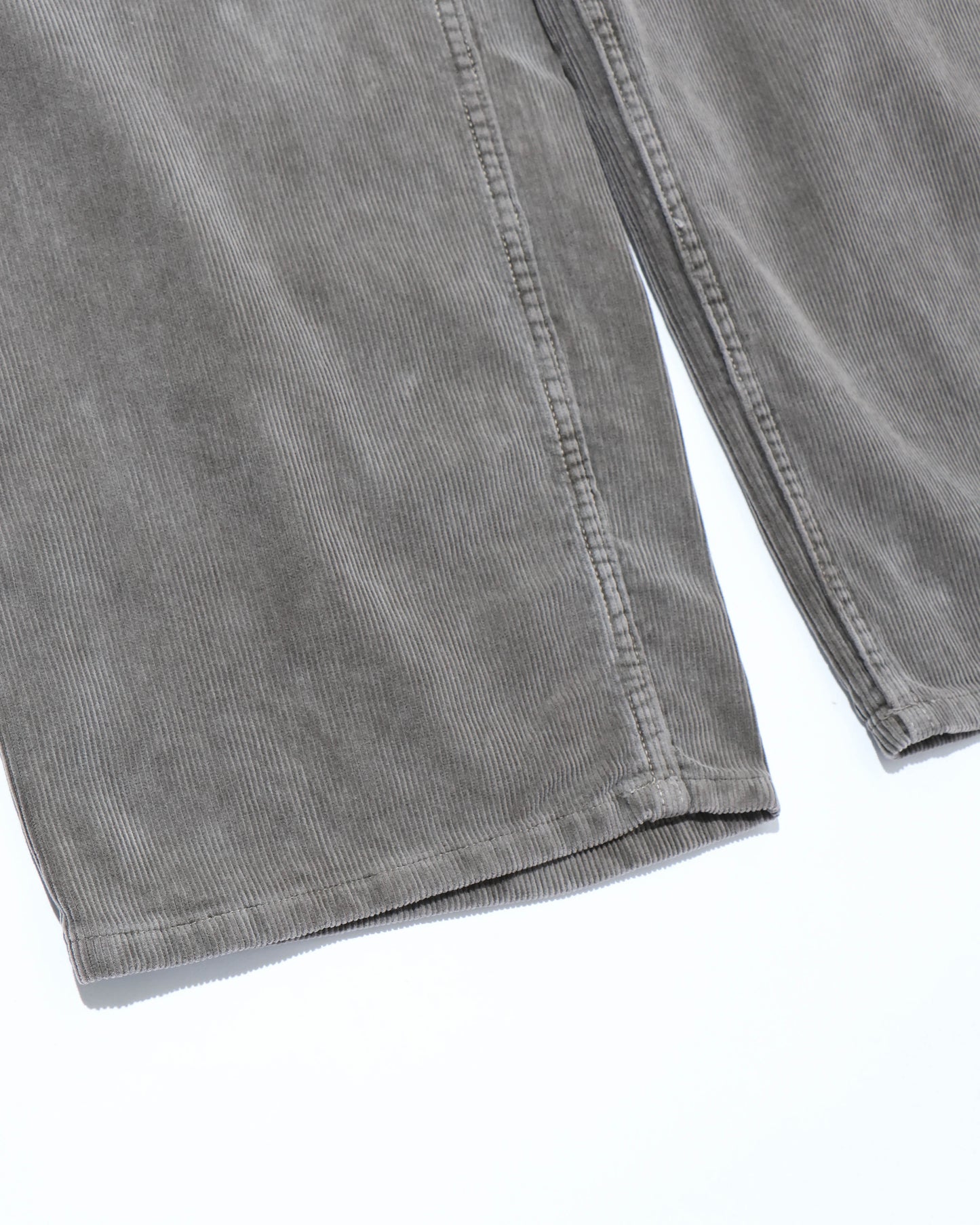 PIGMENT DYED FINX CORDUROY WIDE 5P PANTS OLIVE BROWN