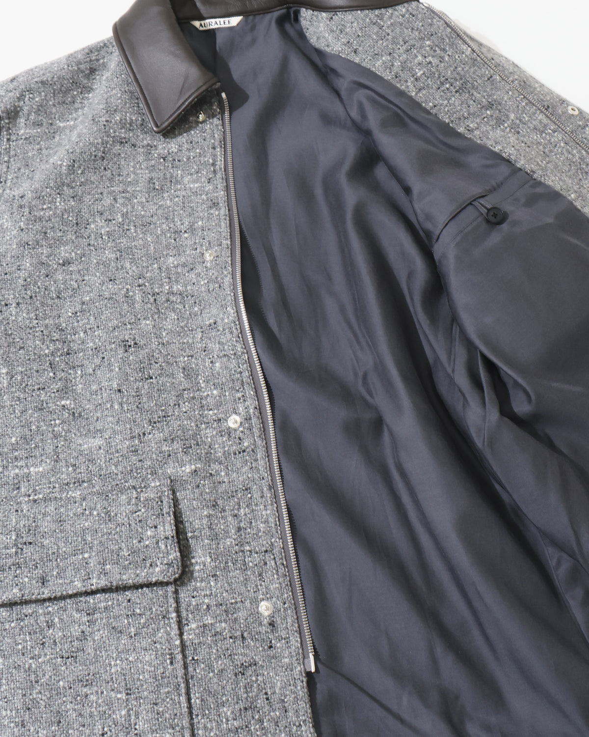 HOMESPUN TWEED ZIP BLOUSON