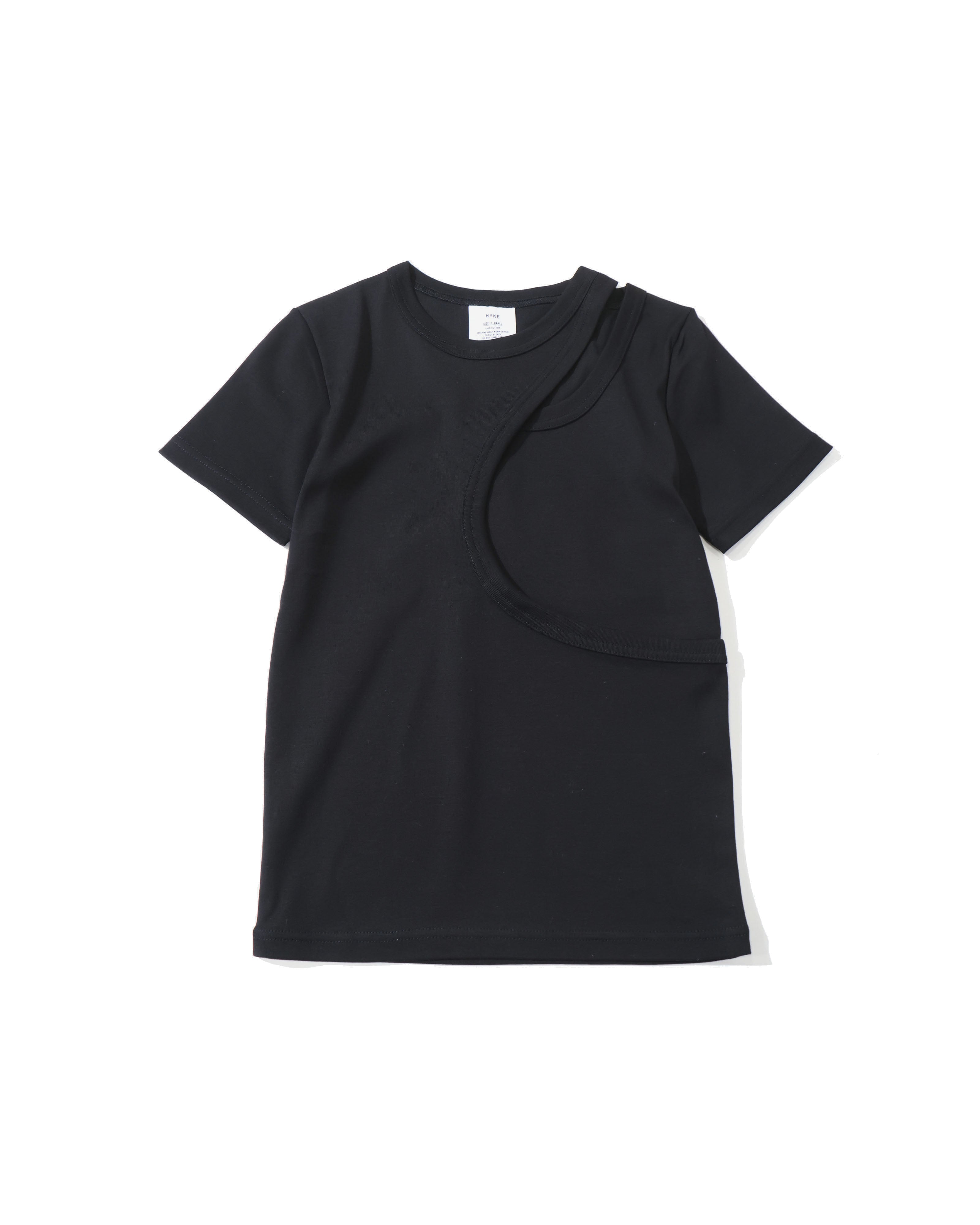 ★26SS★HYKE LAYERED SHORT-SLV TEE ブラック2 LAYERED SHORT-SLV TEE 12429 – TIME AFTER TIME
