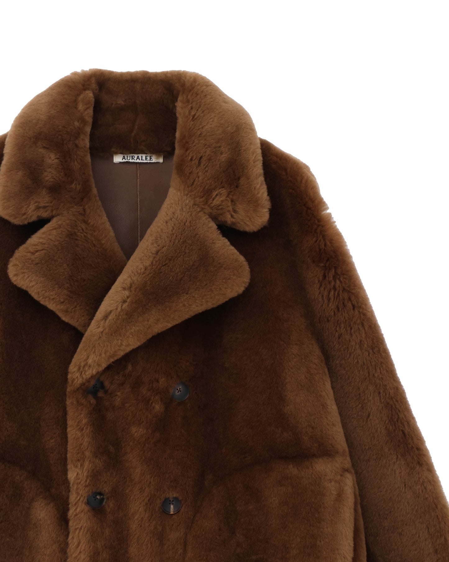 STRAIGHT MERINO MOUTON FUR P-COAT
