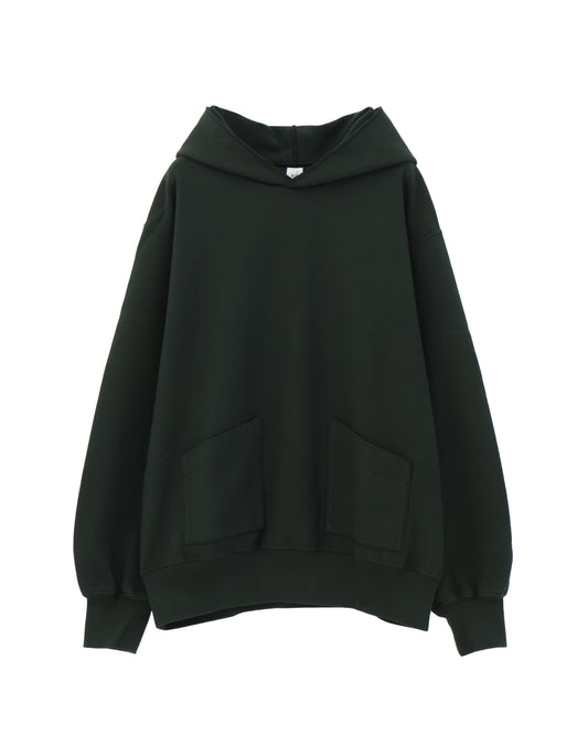 Thin-Sweat Separate-Pocket Hoodie P/O DarkGreen