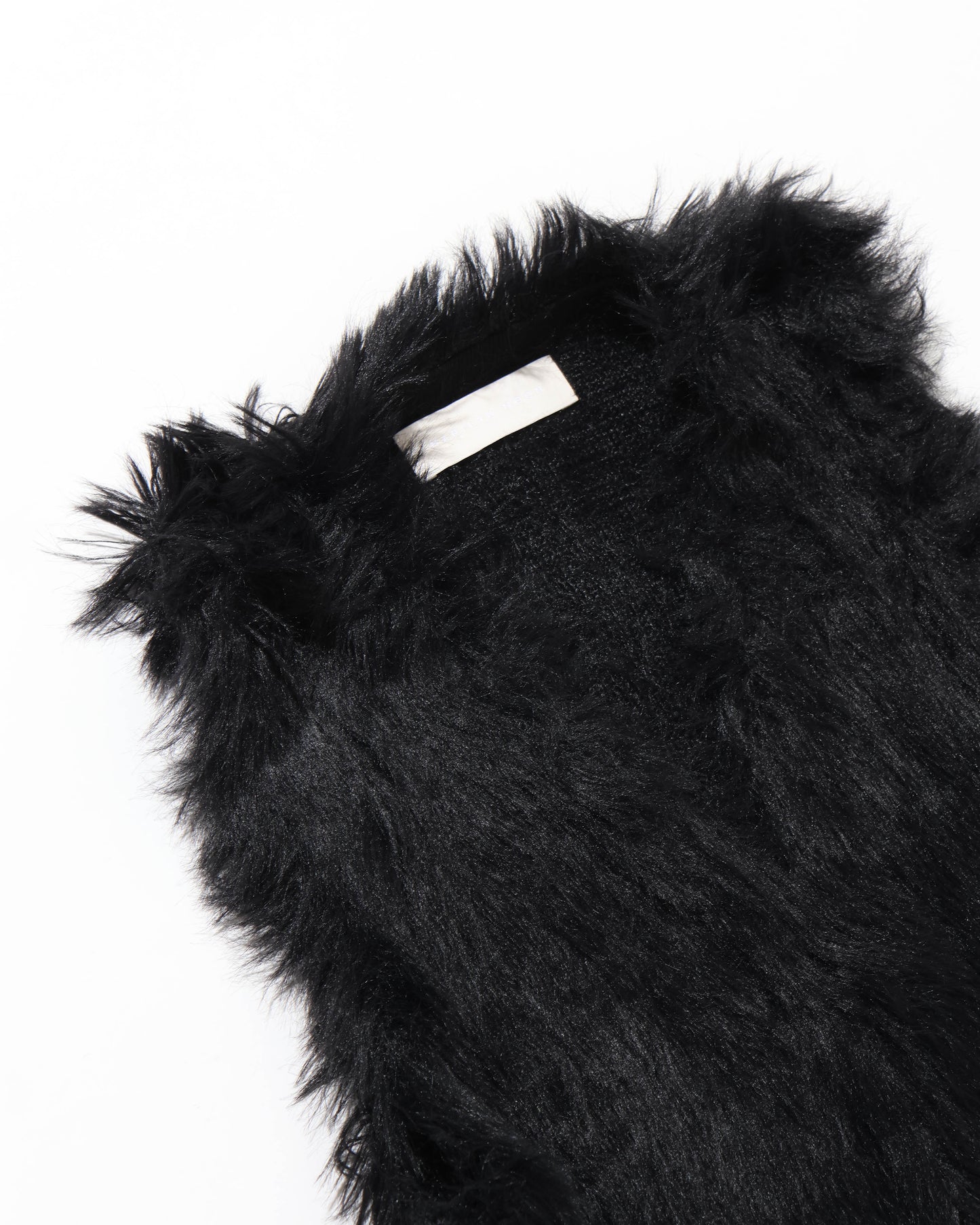 shaggy knit 2way vest