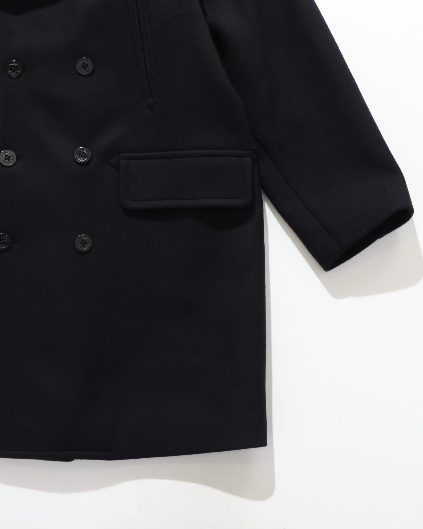 Wool Melton 10B Pea Coat DarkNavy