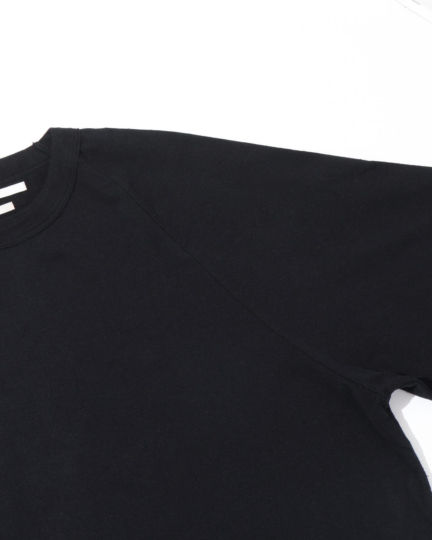 Co/Silk Nep Raglan Tee BlackNavy