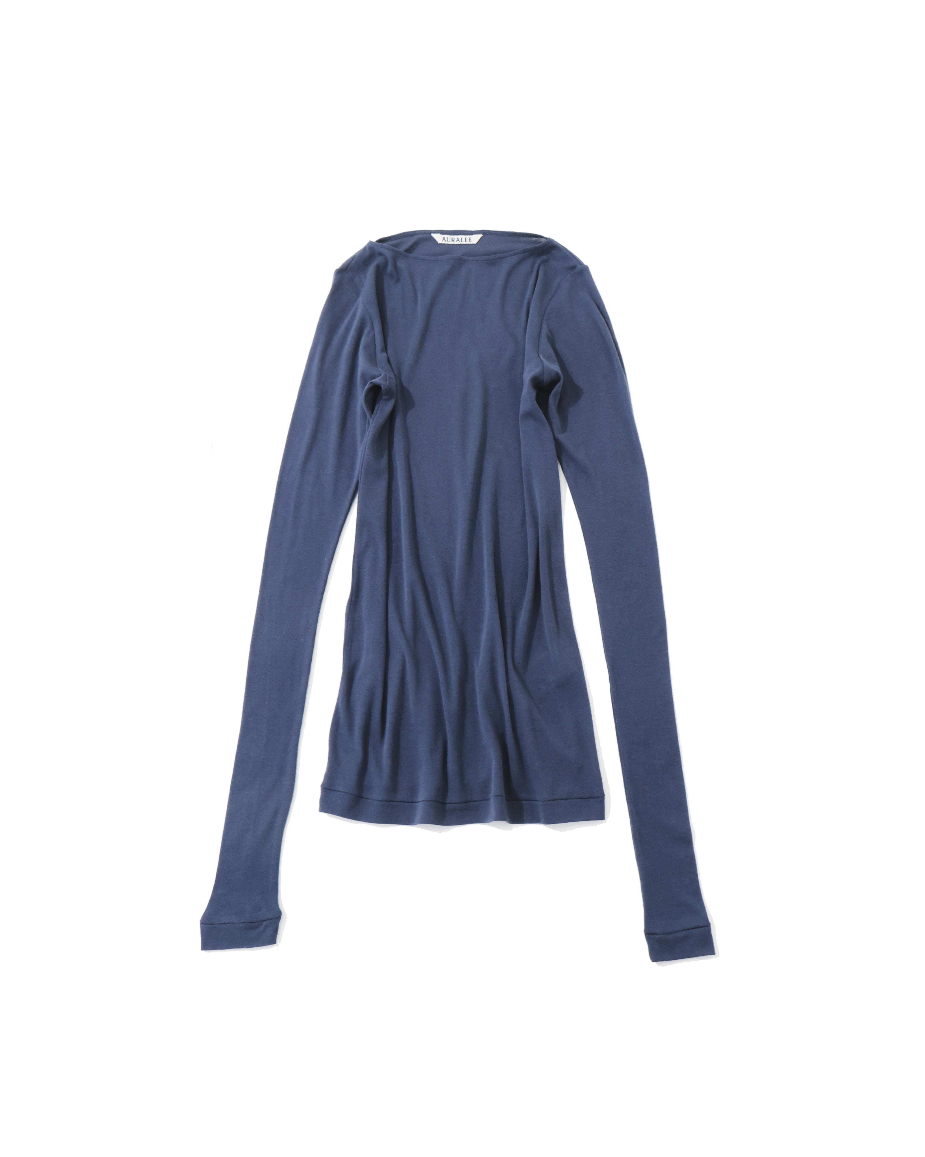 SUPER HIGH GAUGE SHEER RIB BOAT NECK L/S TEE – TIME AFTER TIME