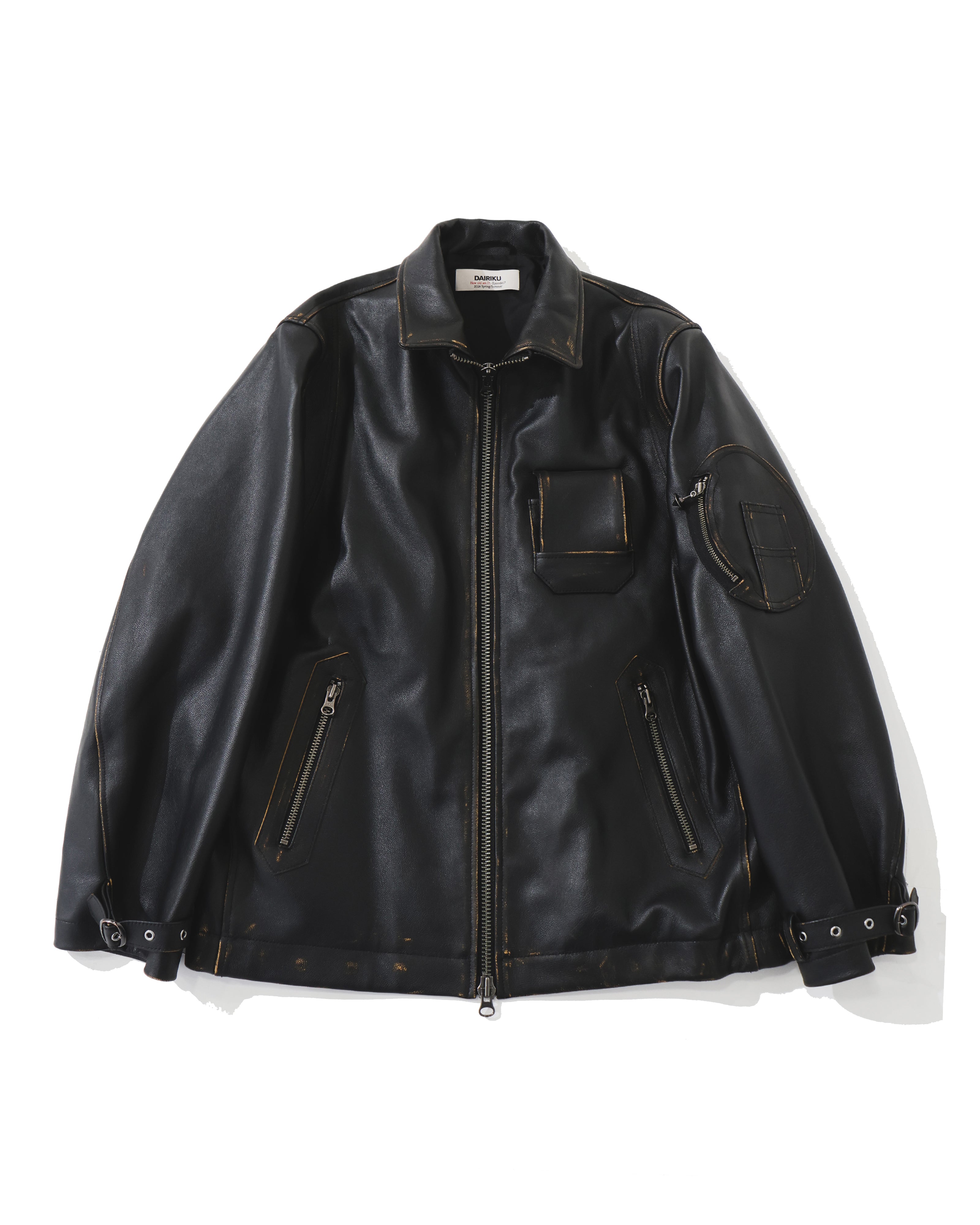 Military Leather Flight Jacket – TIME AFTER TIME