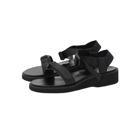 BELT SANDALS SMOOTH BLACK