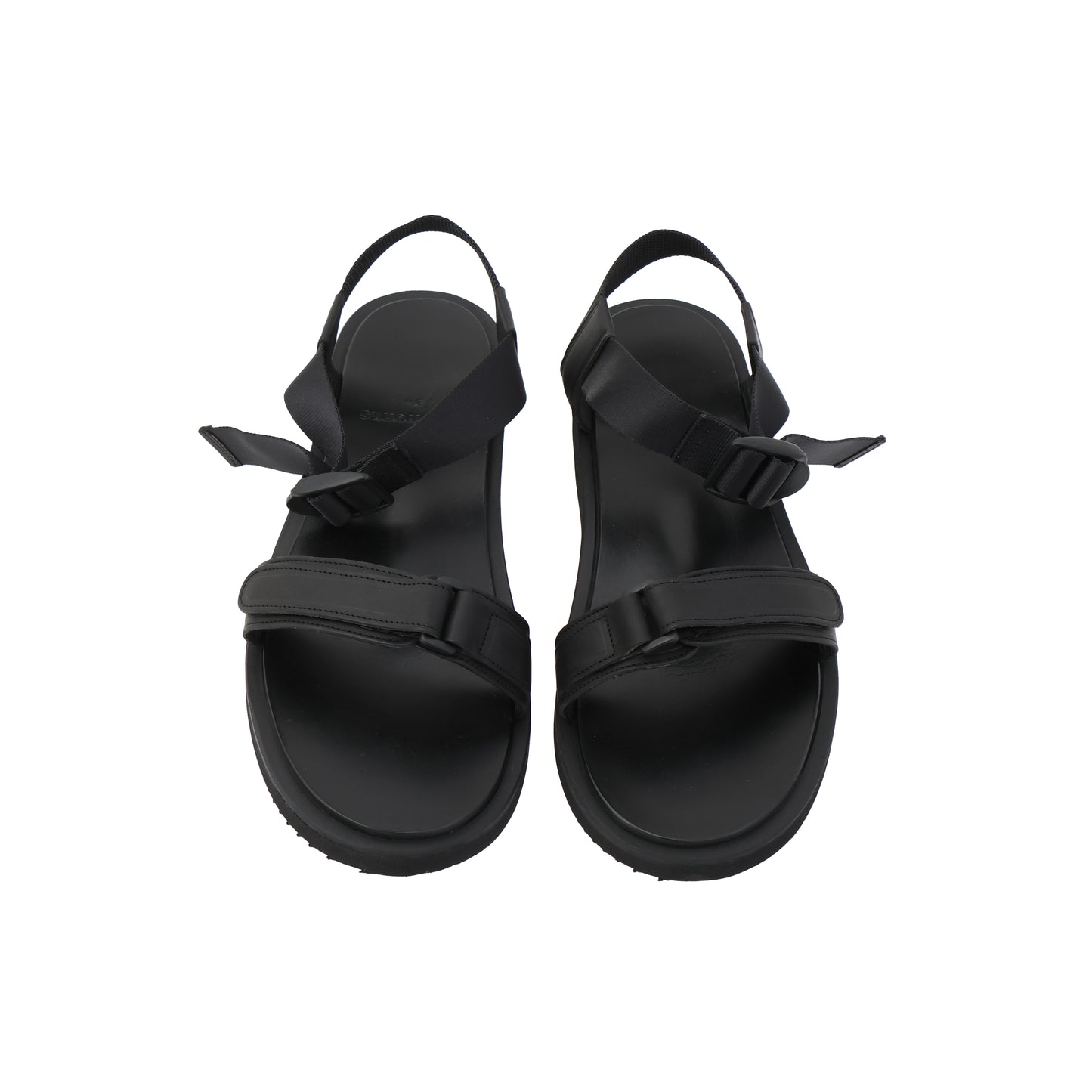 BELT SANDALS SMOOTH BLACK