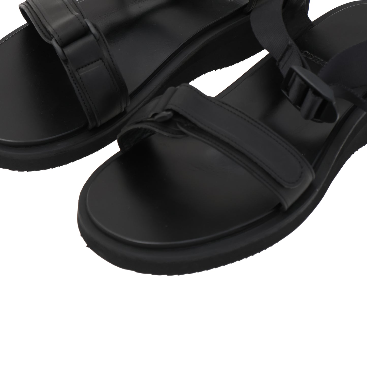 BELT SANDALS SMOOTH BLACK