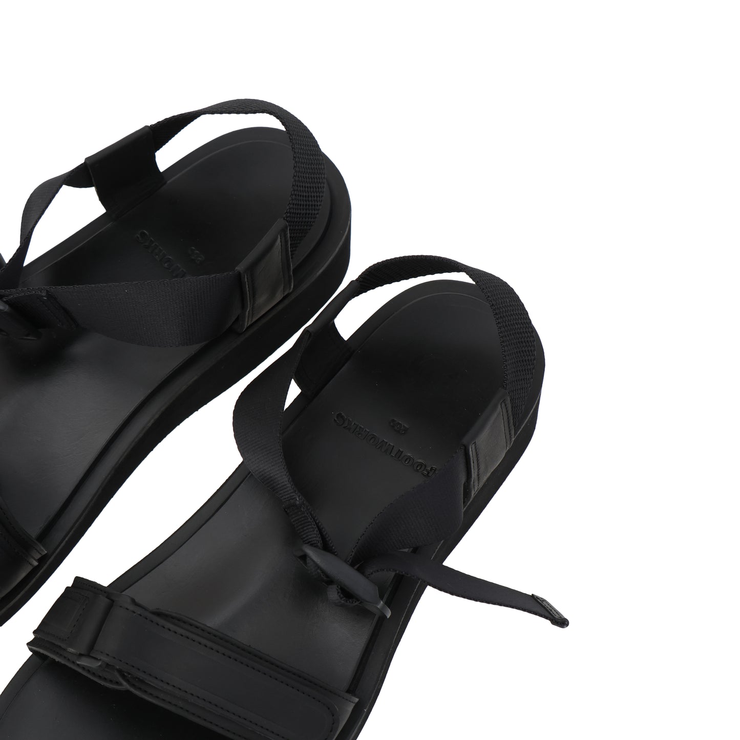BELT SANDALS SMOOTH BLACK