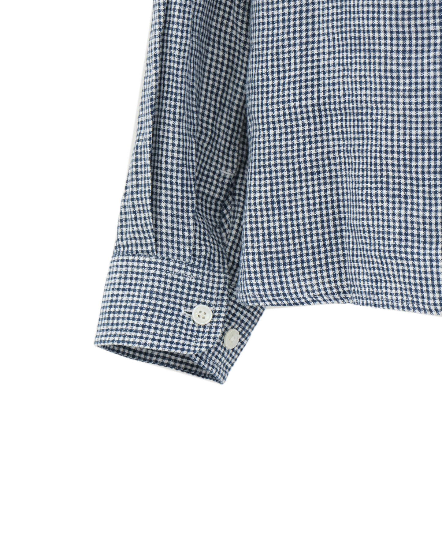 LINEN CAMP COLLAR CHECK SHIRT