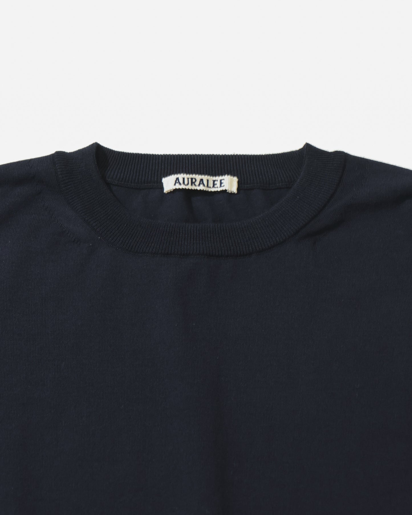 GIZA HIGH GAUGE KNIT P/O DARK NAVY