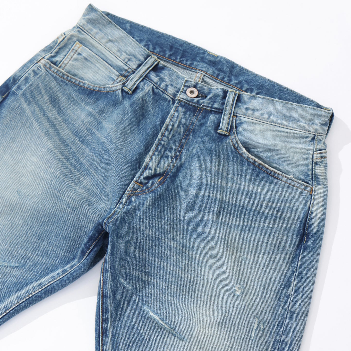 "FRAGMENT × SEQUEL" DAMAGE DENIM PANTS