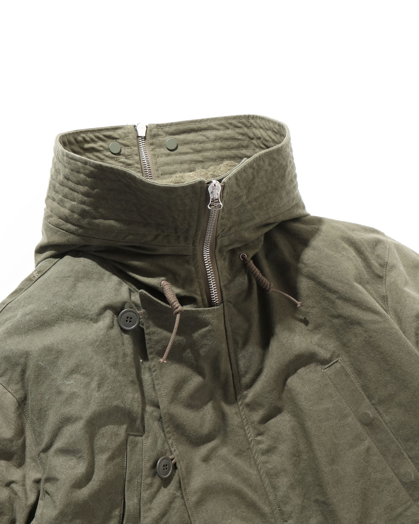 HOODED DOWN COAT KHAKI