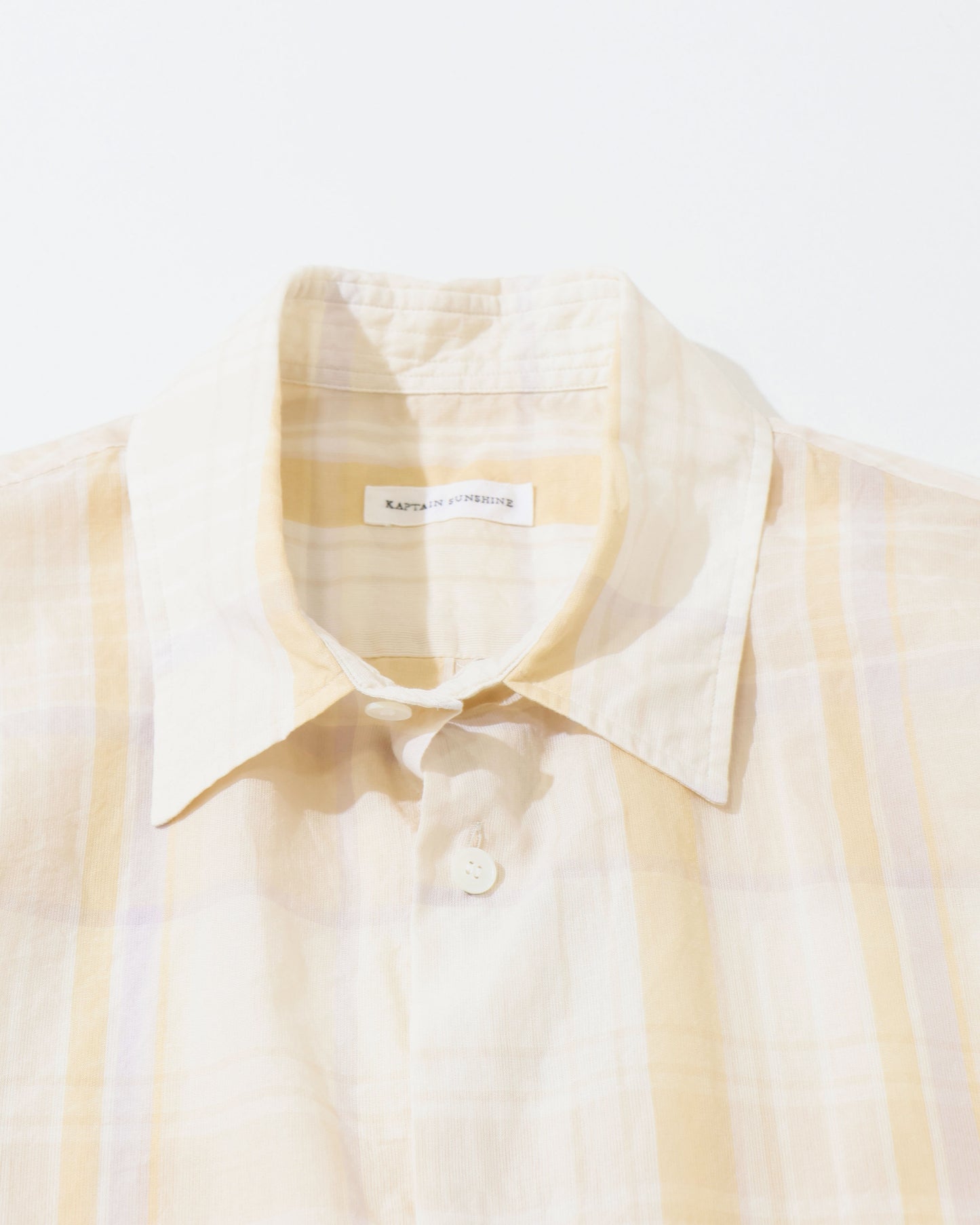 Gauze Plaid Plain SS Shirt PASTEL PLAID