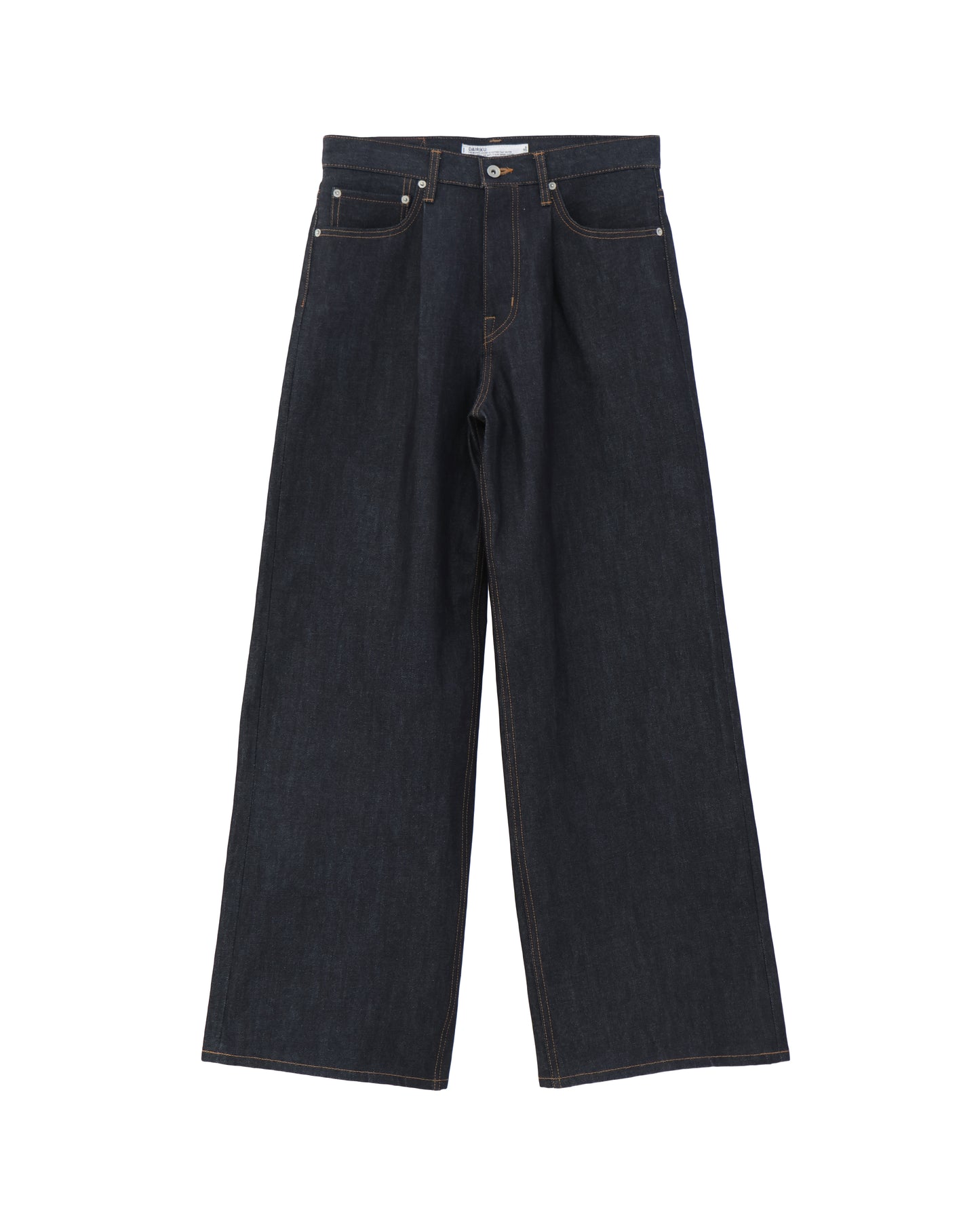 "Wide" Rigid Denim Pants