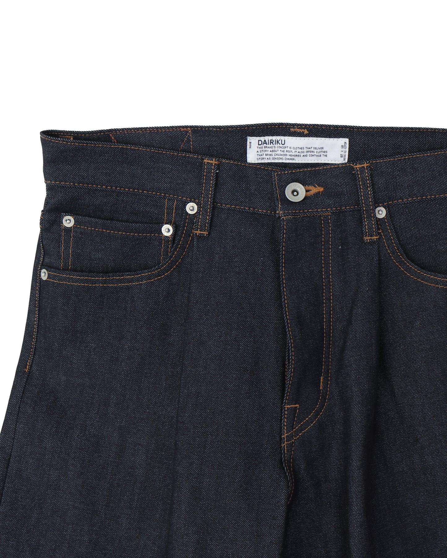 "Wide" Rigid Denim Pants