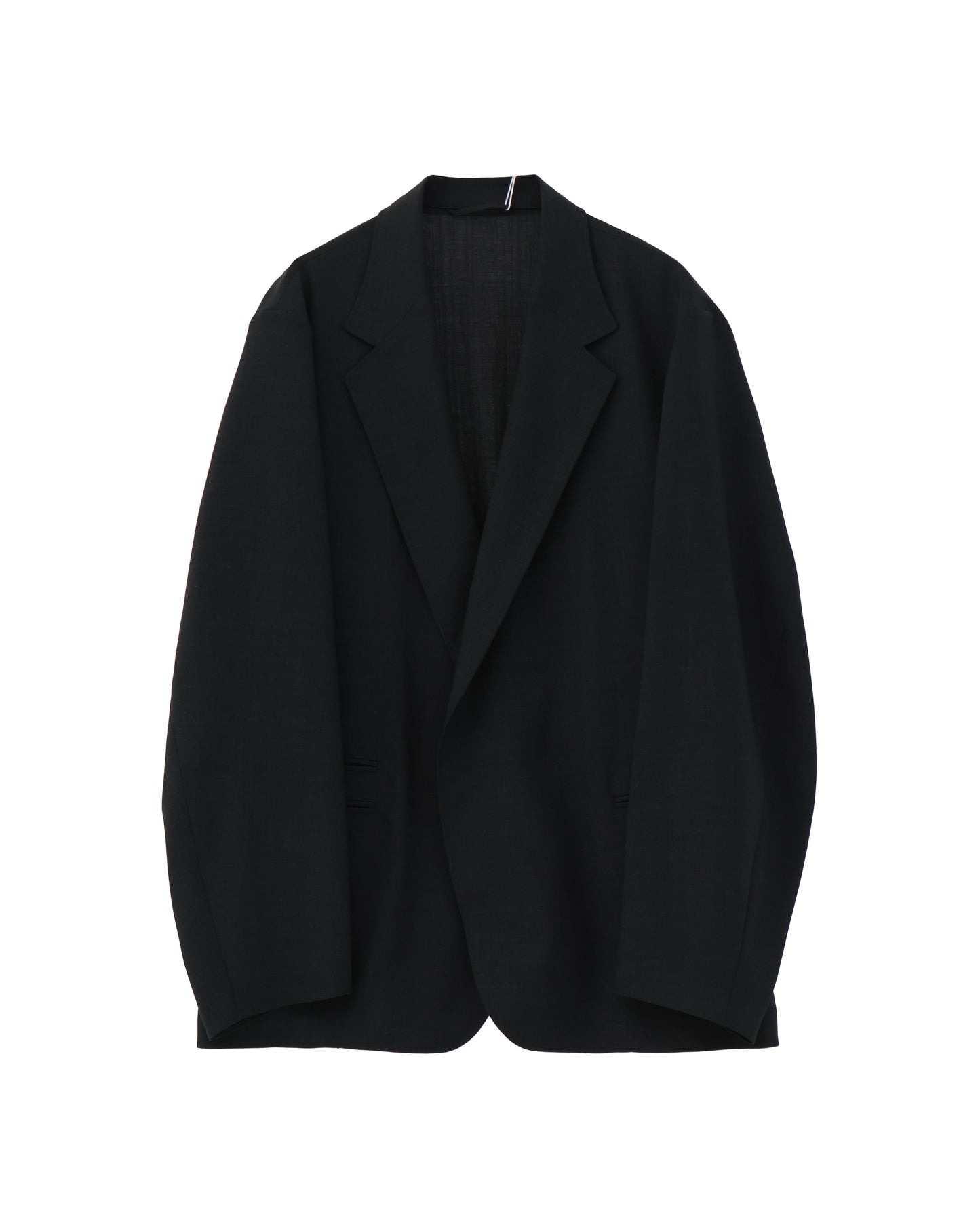 Washed Wool Voile Cardigan Jacket HeatherBlack