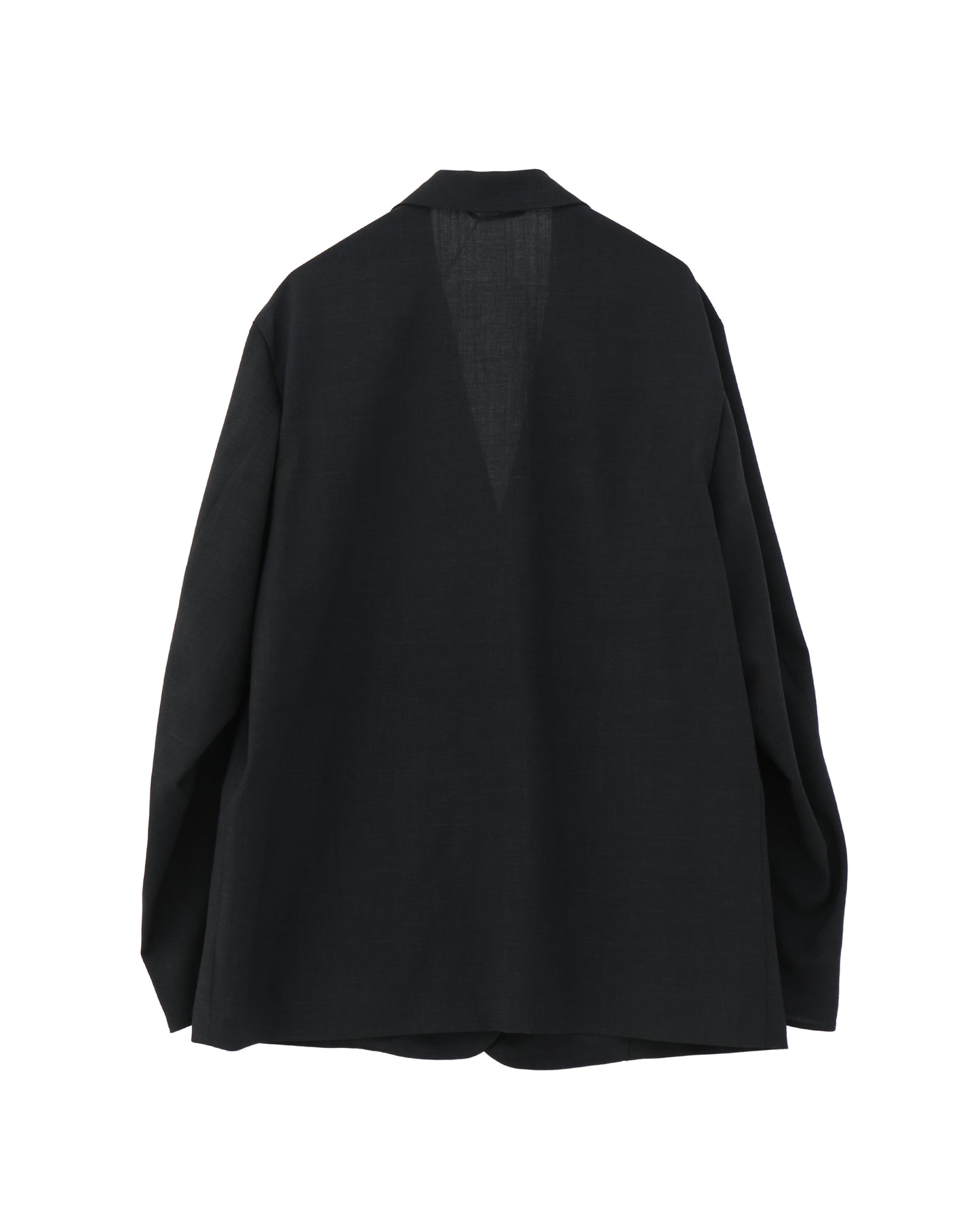 Washed Wool Voile Cardigan Jacket HeatherBlack