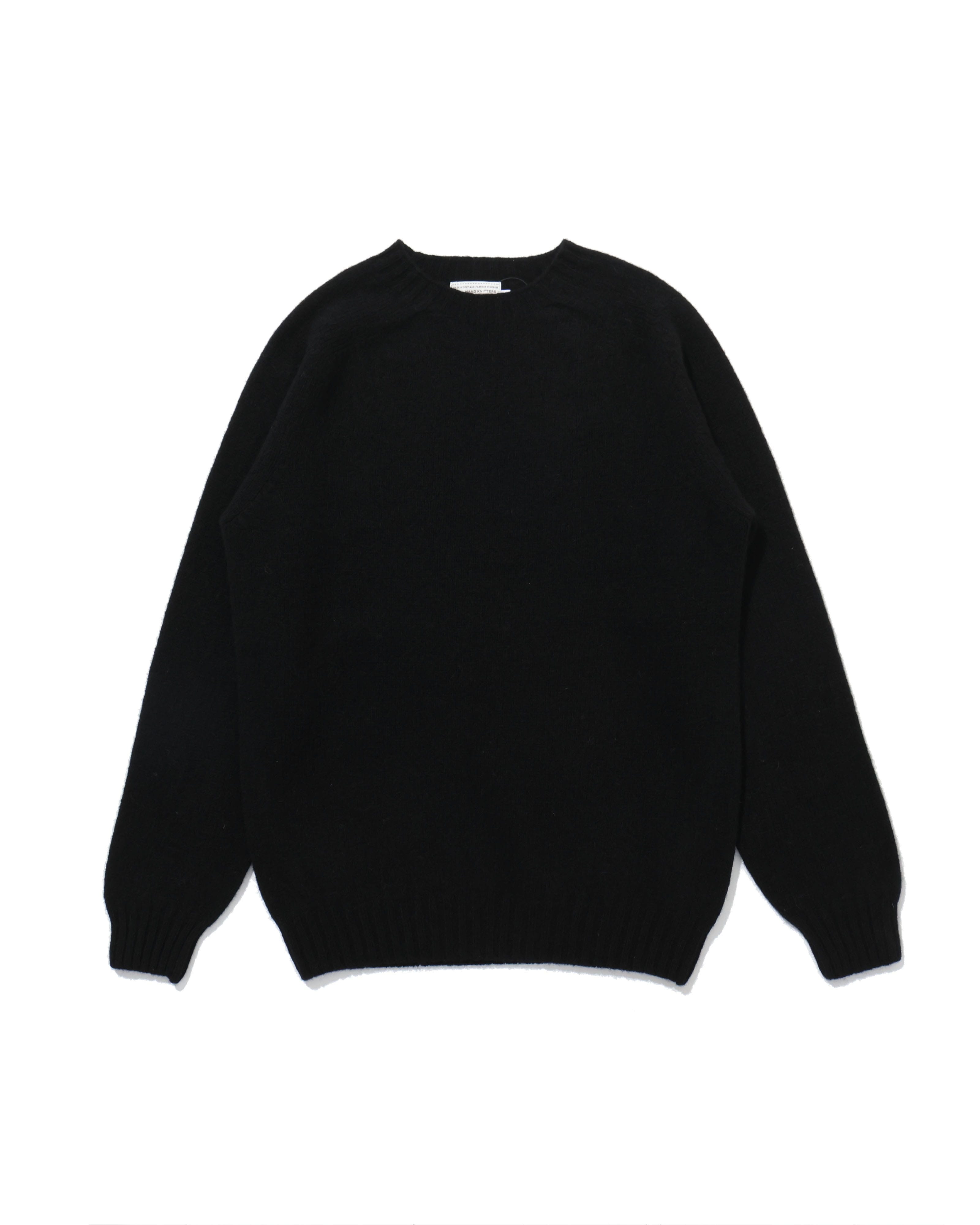 Shetland Crew Neck -BLACK- – TIME AFTER TIME