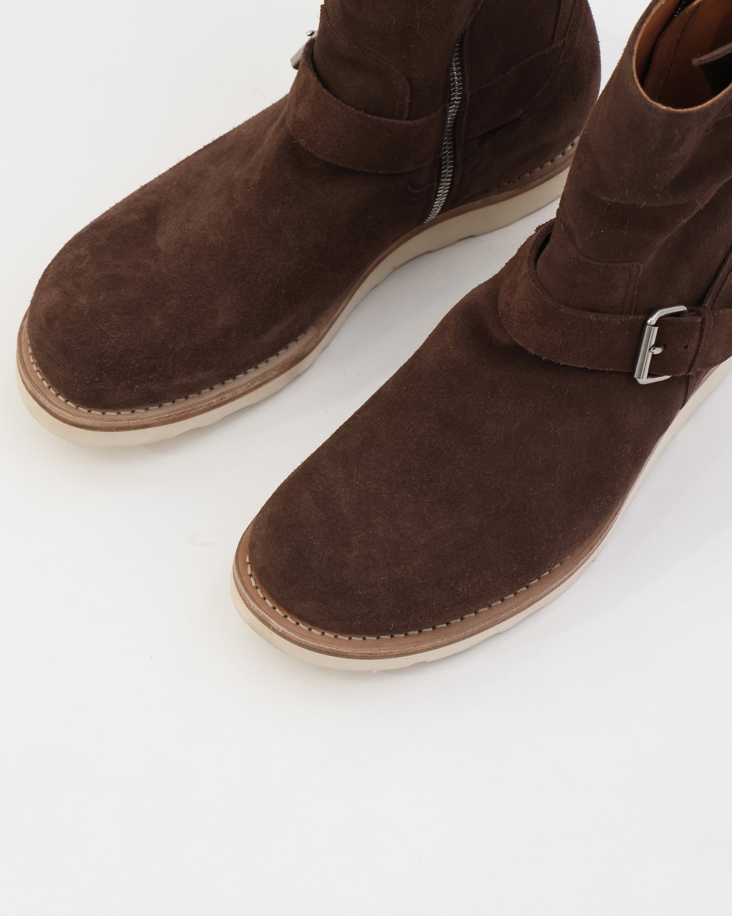 BIKER ZIP UP BOOTS COW LEATHER
