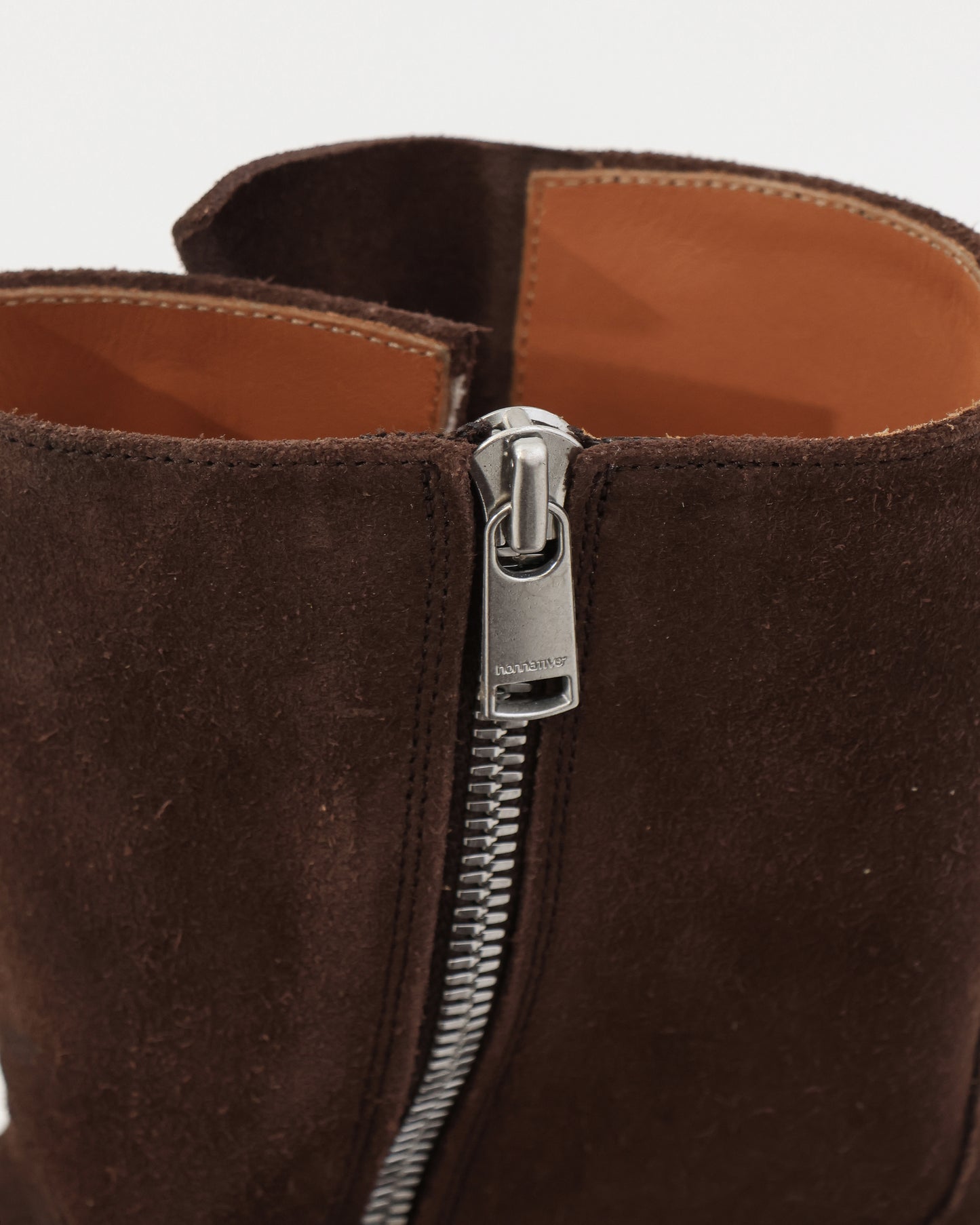 BIKER ZIP UP BOOTS COW LEATHER