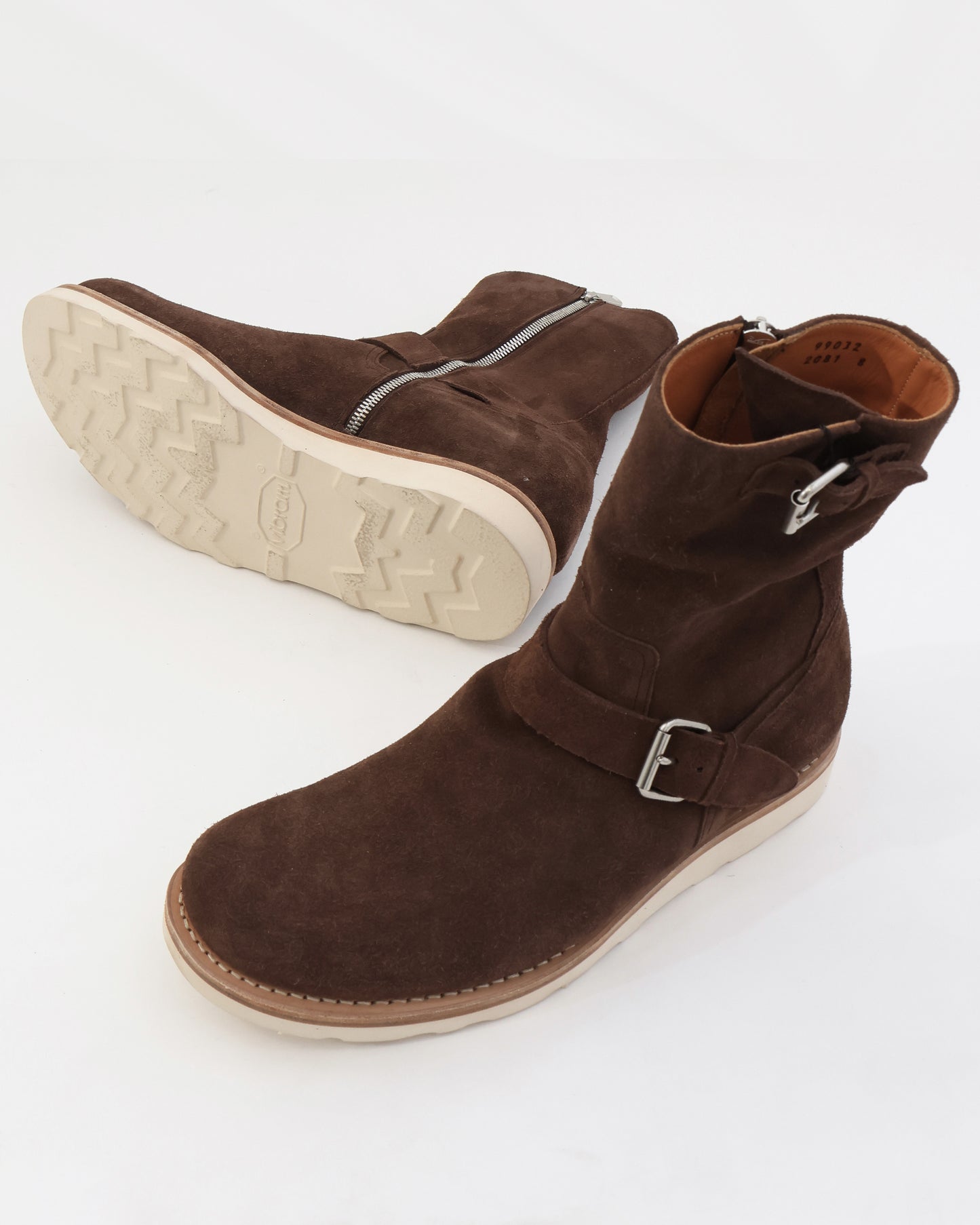 BIKER ZIP UP BOOTS COW LEATHER