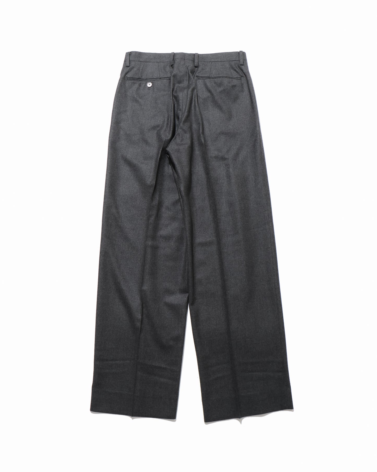 SUPER LIGHT WOOL TWO-TUCK SLACKS TOP CHARCOAL