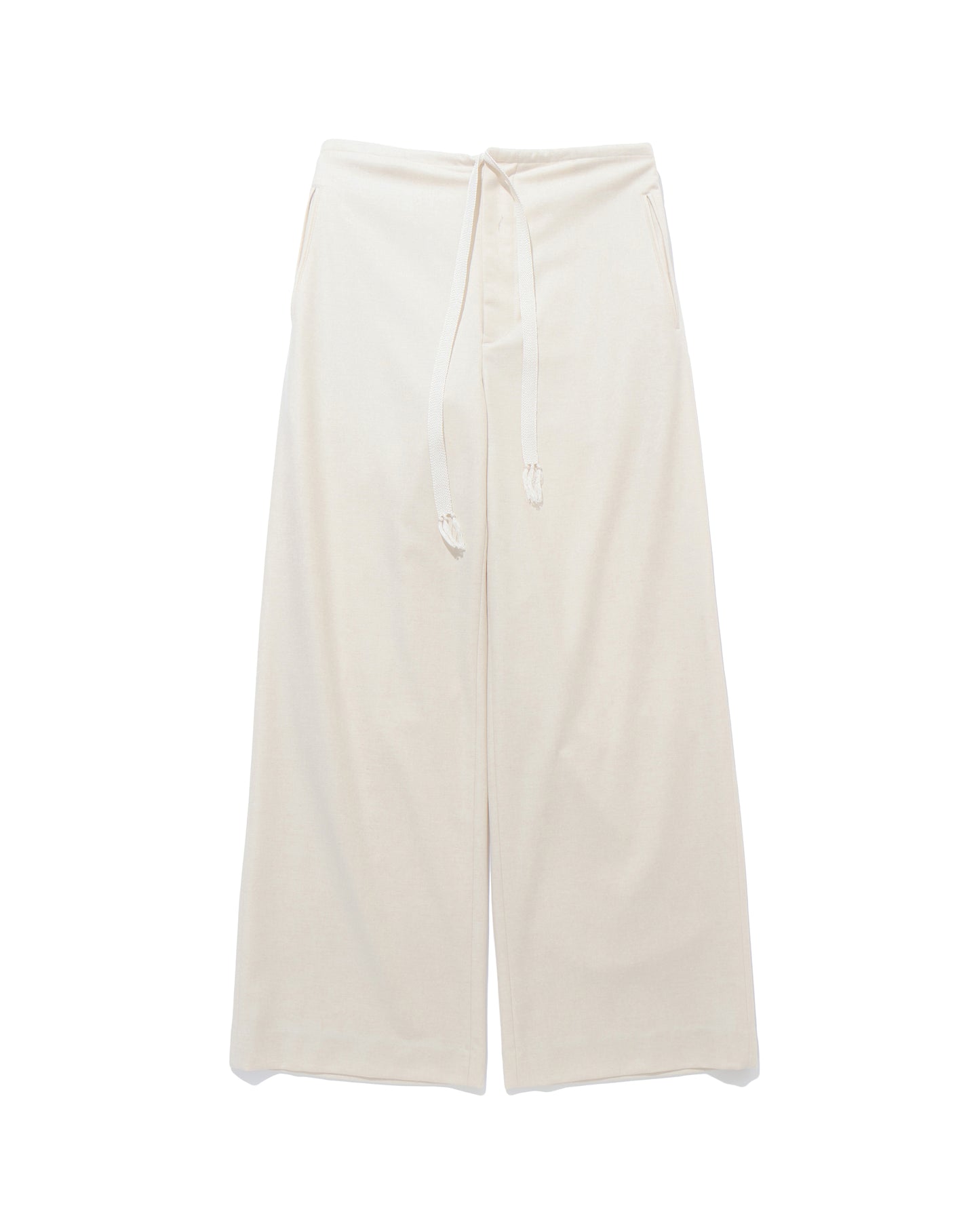 WOOL FULLING FLANNEL DRAWSTRING PANTS