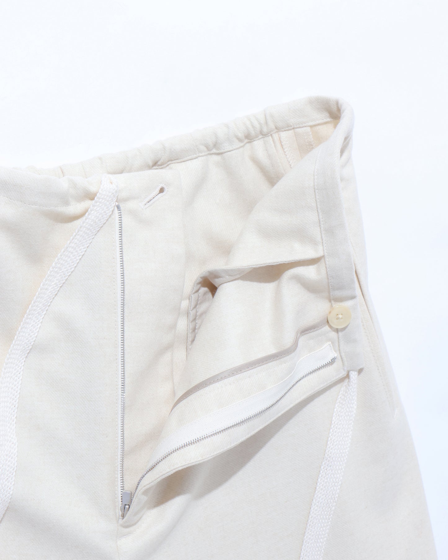 WOOL FULLING FLANNEL DRAWSTRING PANTS