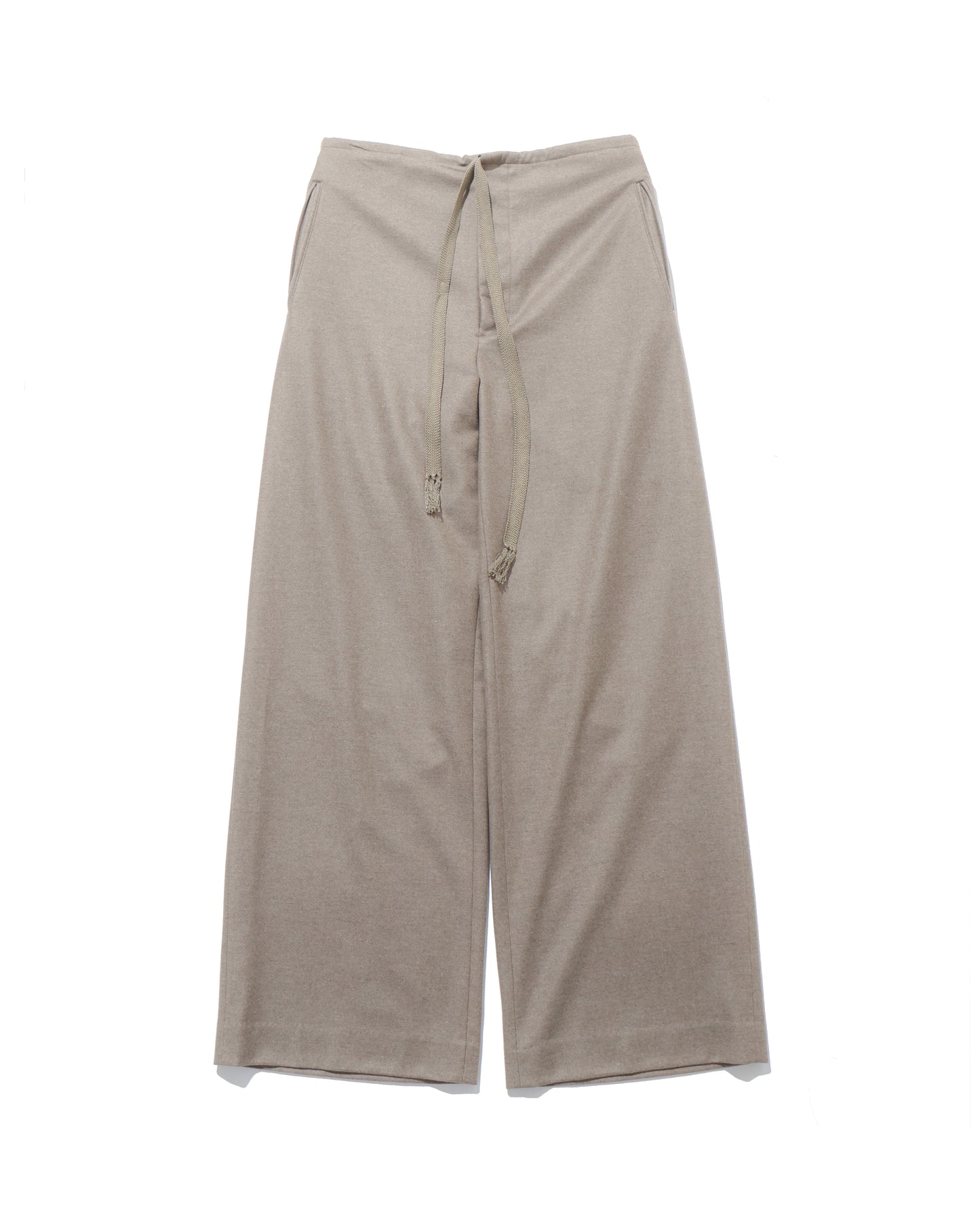 WOOL FULLING FLANNEL DRAWSTRING PANTS