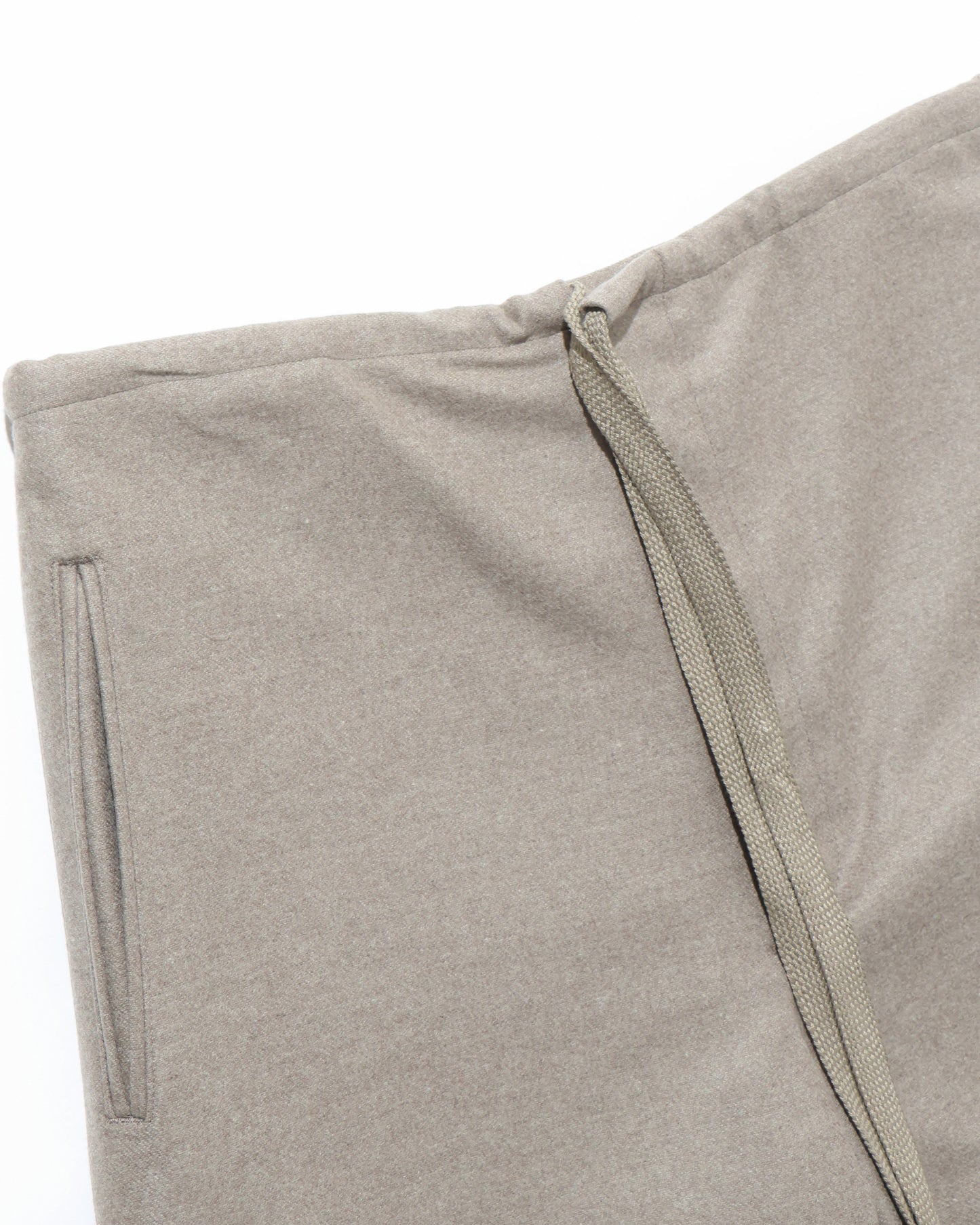 WOOL FULLING FLANNEL DRAWSTRING PANTS
